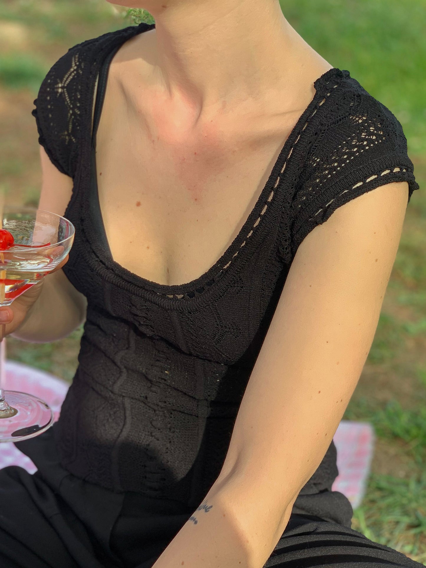 Vintage Cavalli crochet top
