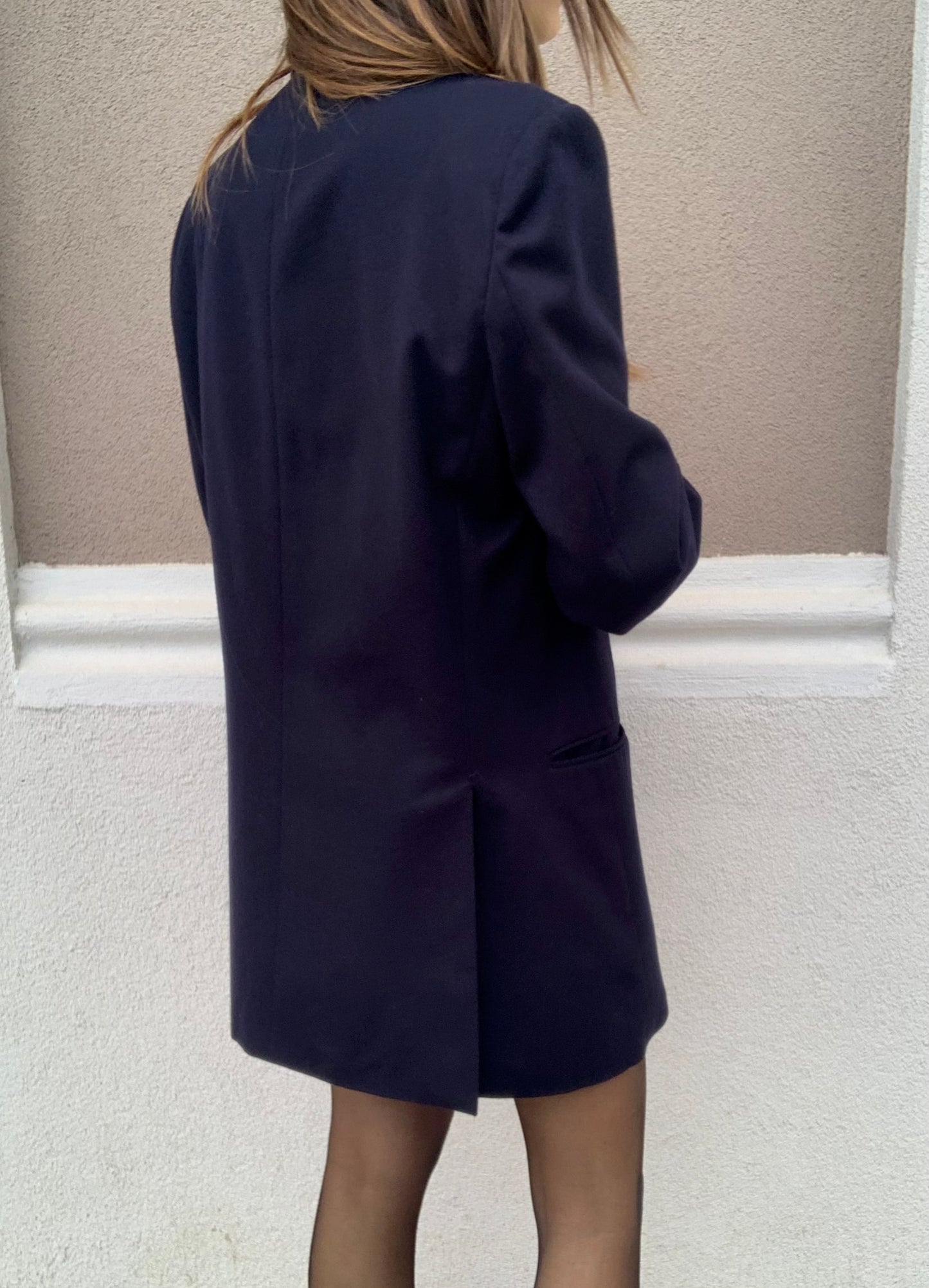 Vintage double-breasted navy blazer