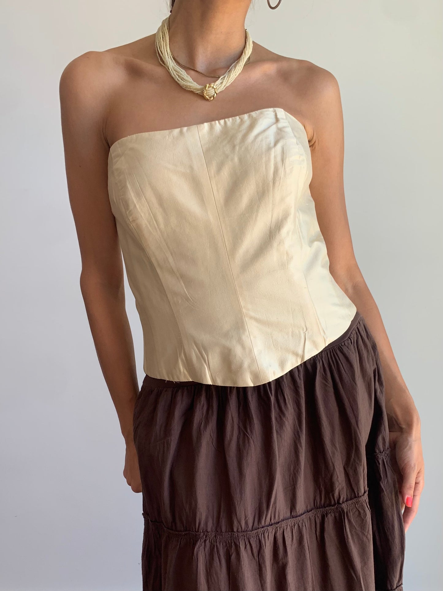 Gold bustier