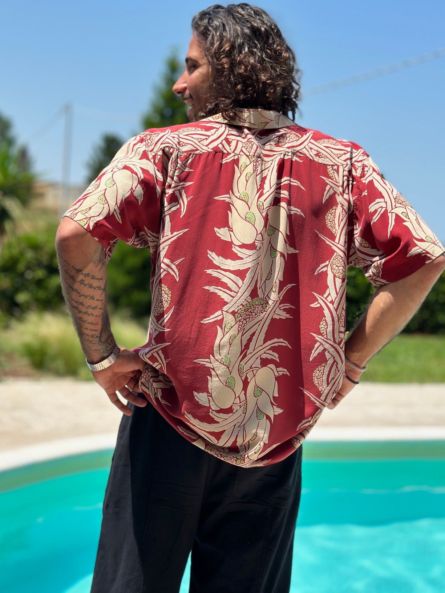 Pure silk surf shirt