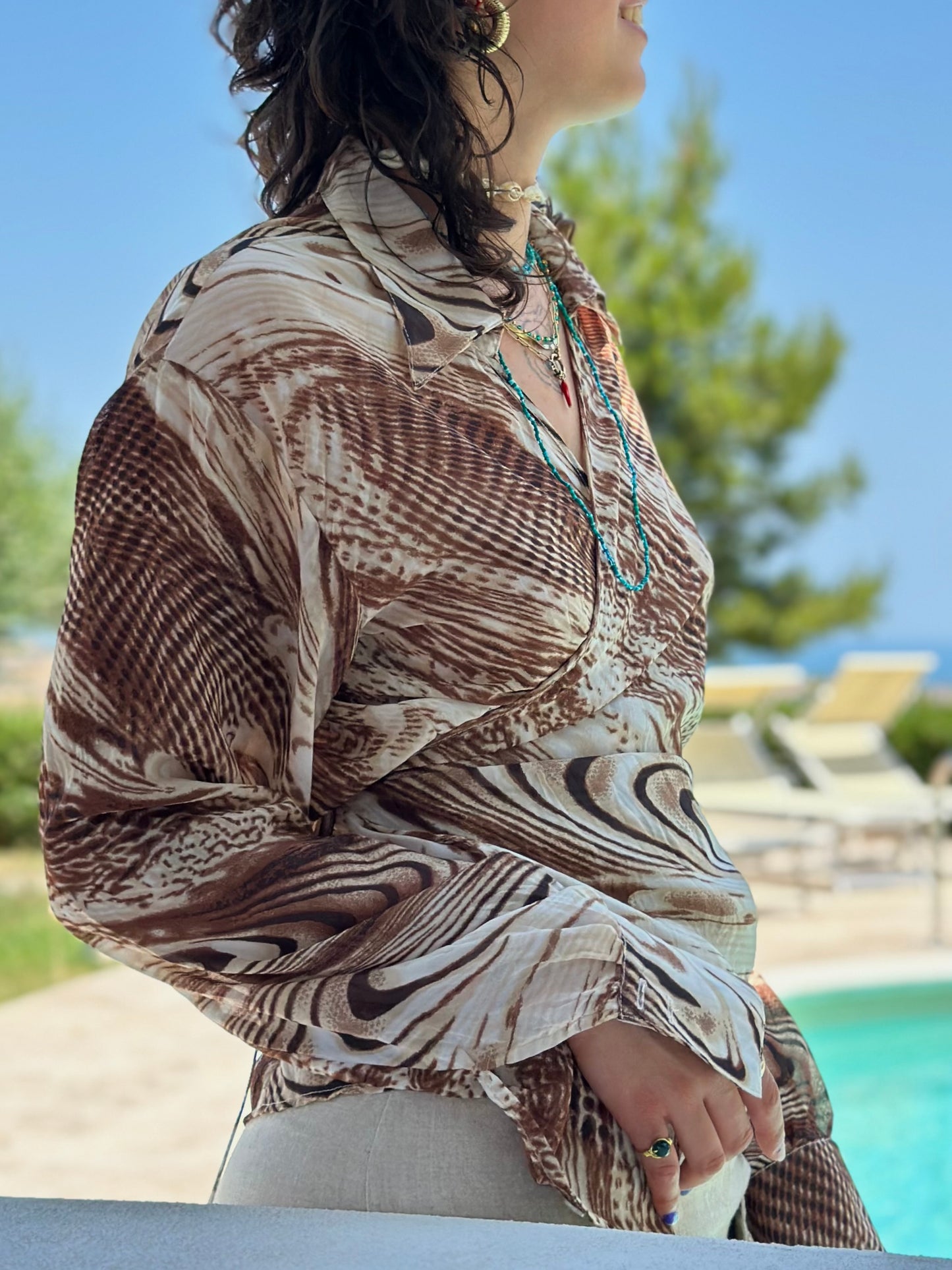 Animalier print blouse