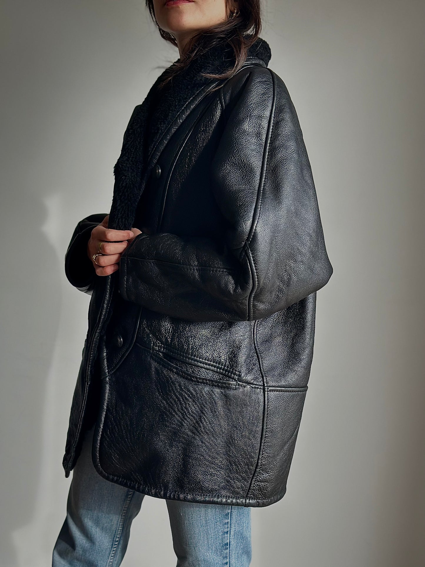 Black Shearling coat