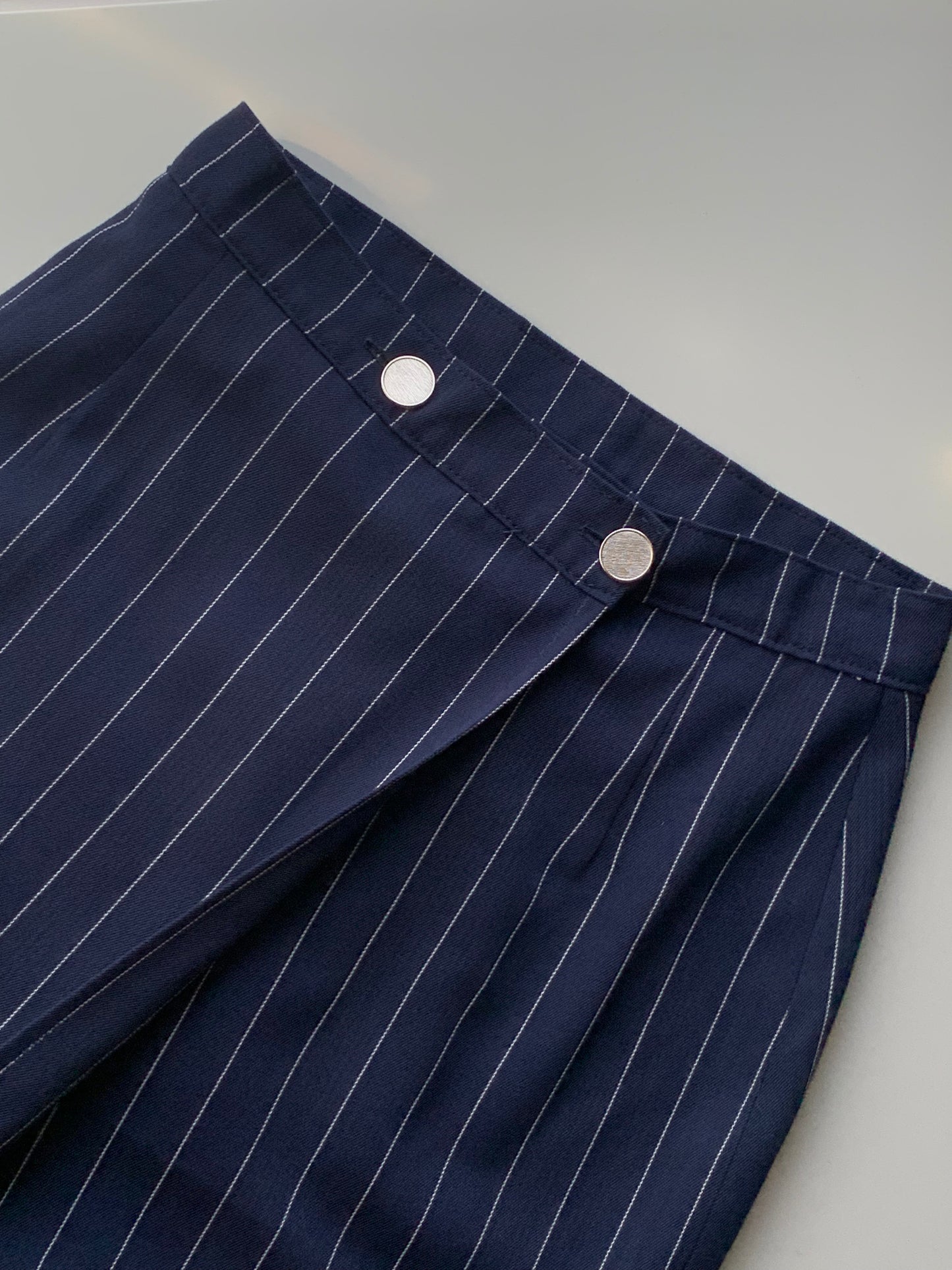 Vintage pinstripe midi skirt