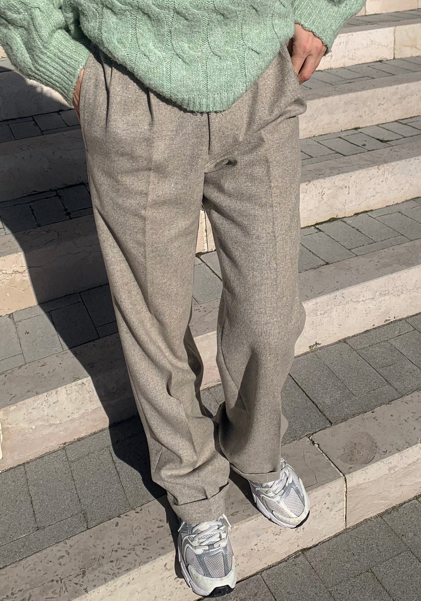 Vintage stone grey dad pants