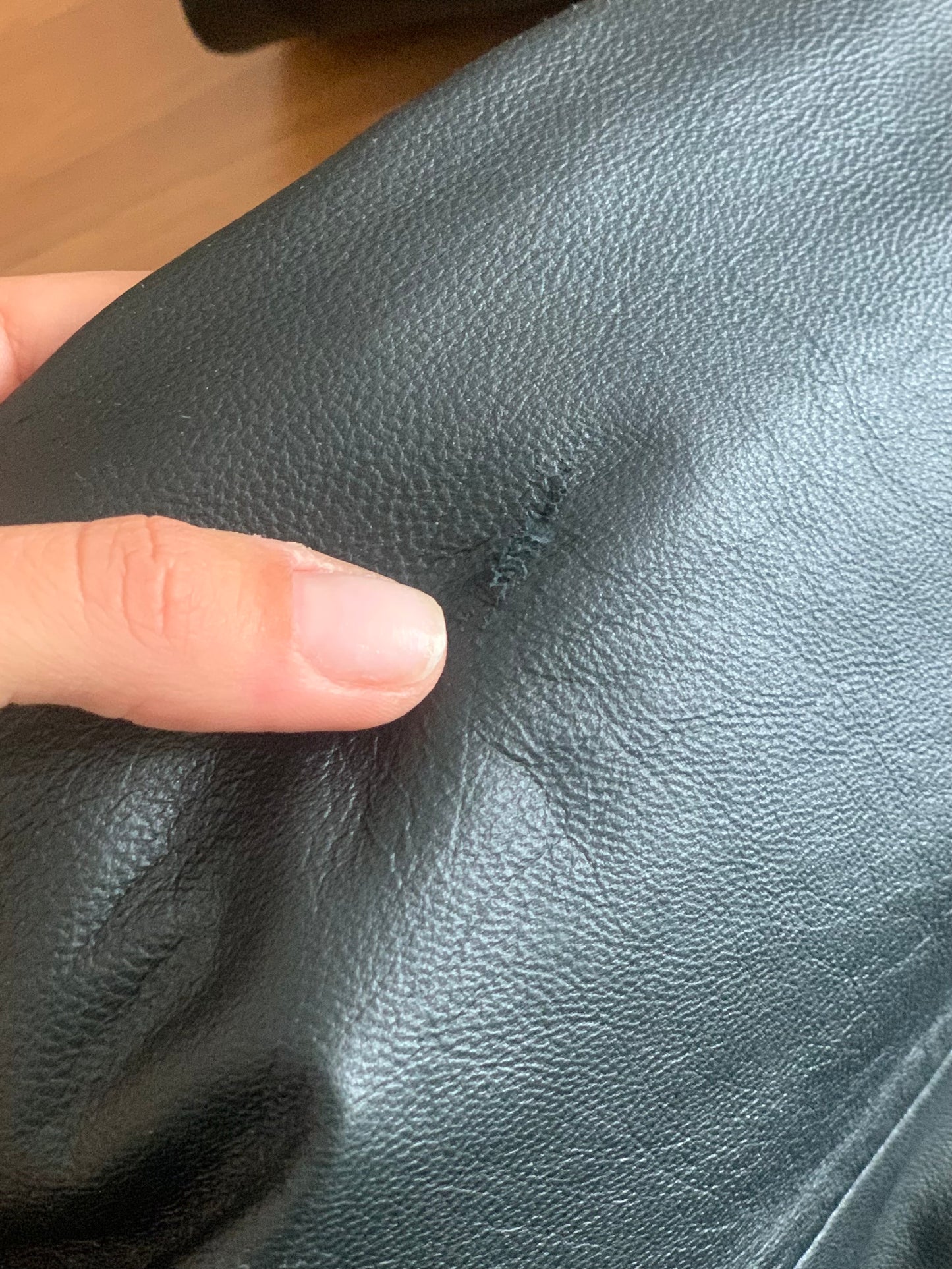 Leather trench coat