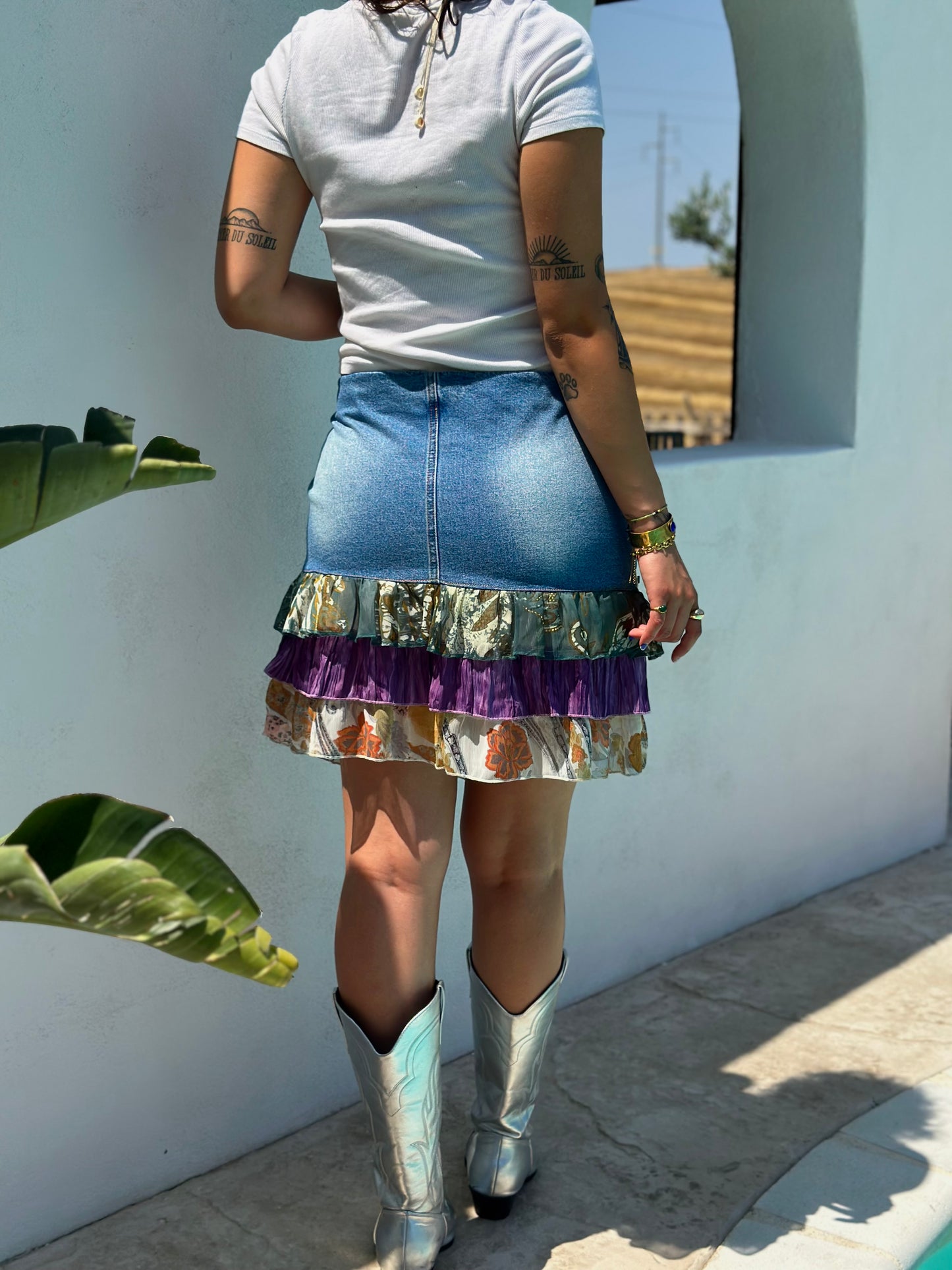 Boho ruffled skirt