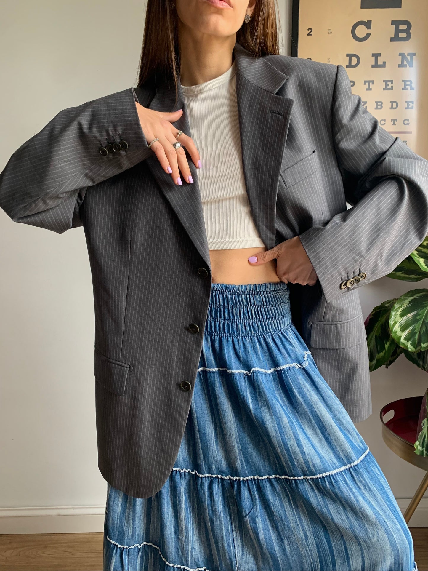 Vintage gessato blazer
