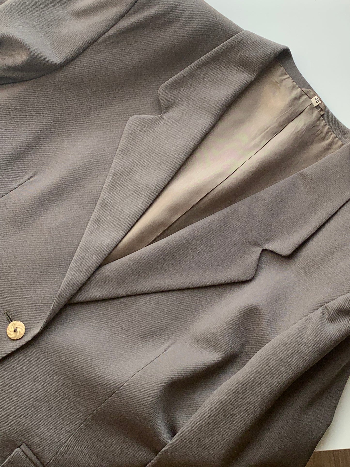 Vintage pure new wool taupe blazer