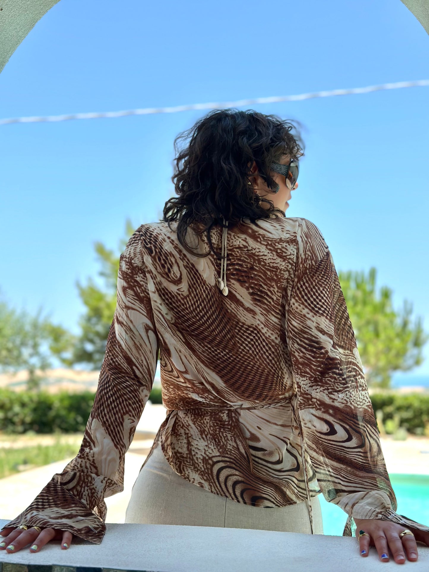 Animalier print blouse