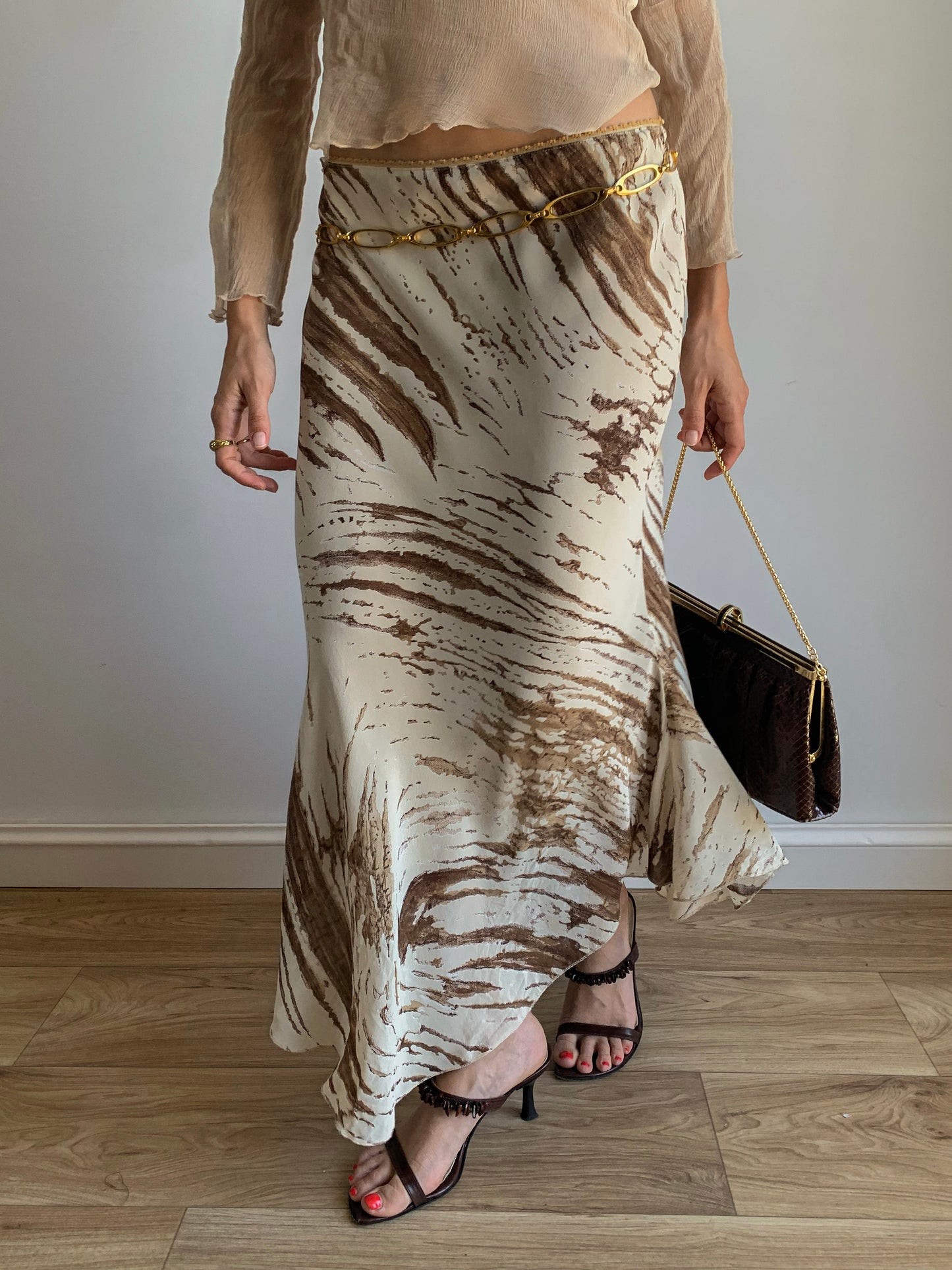 Abstract print skirt
