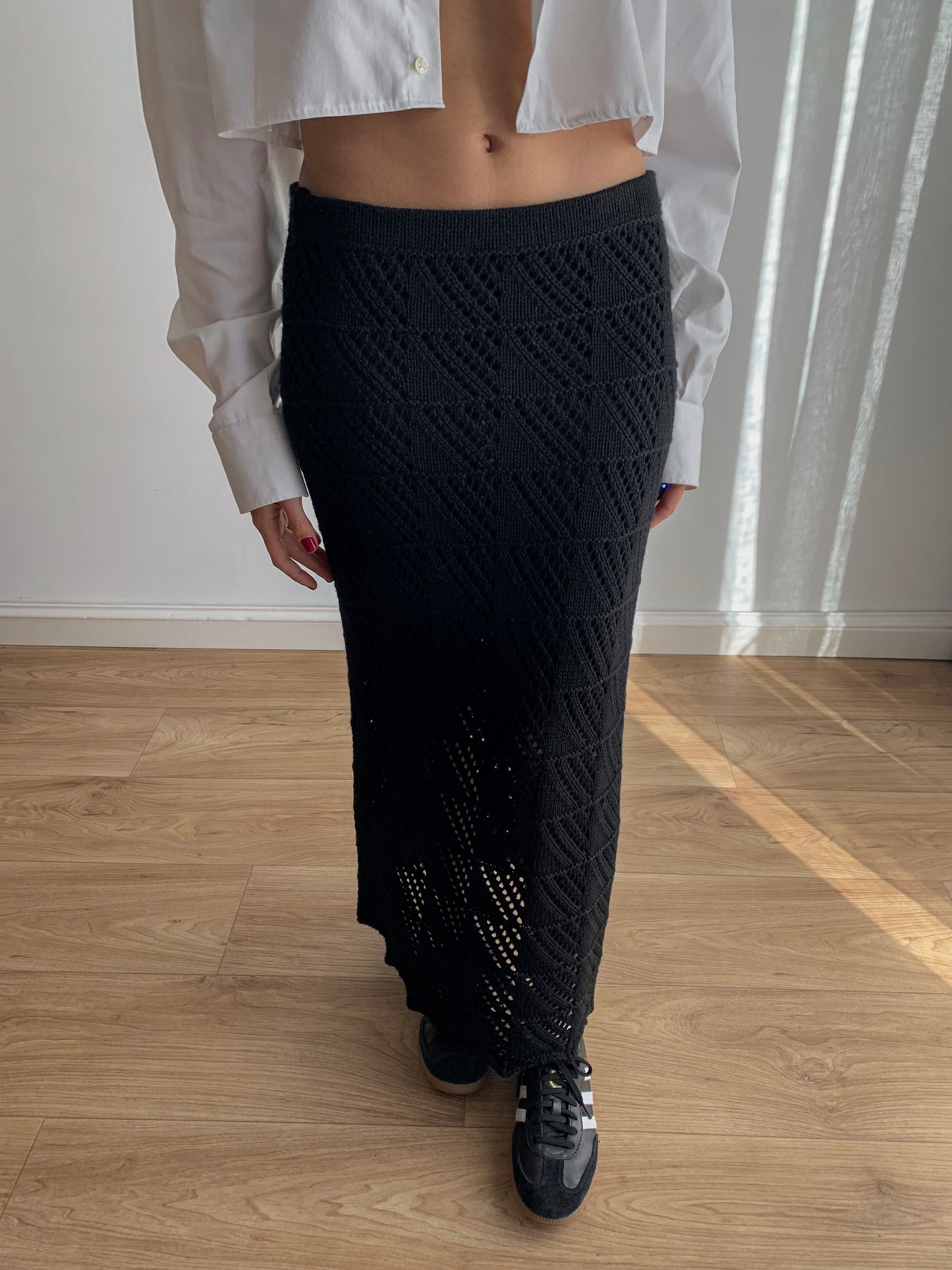 Crochet midi skirt
