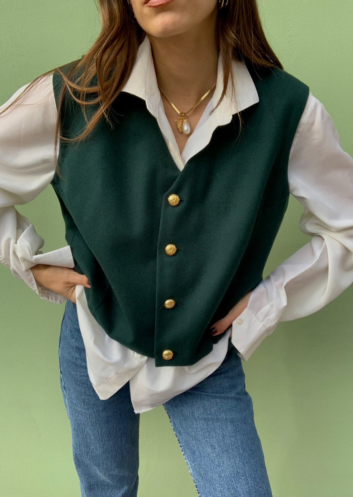 Vintage pure wool vest