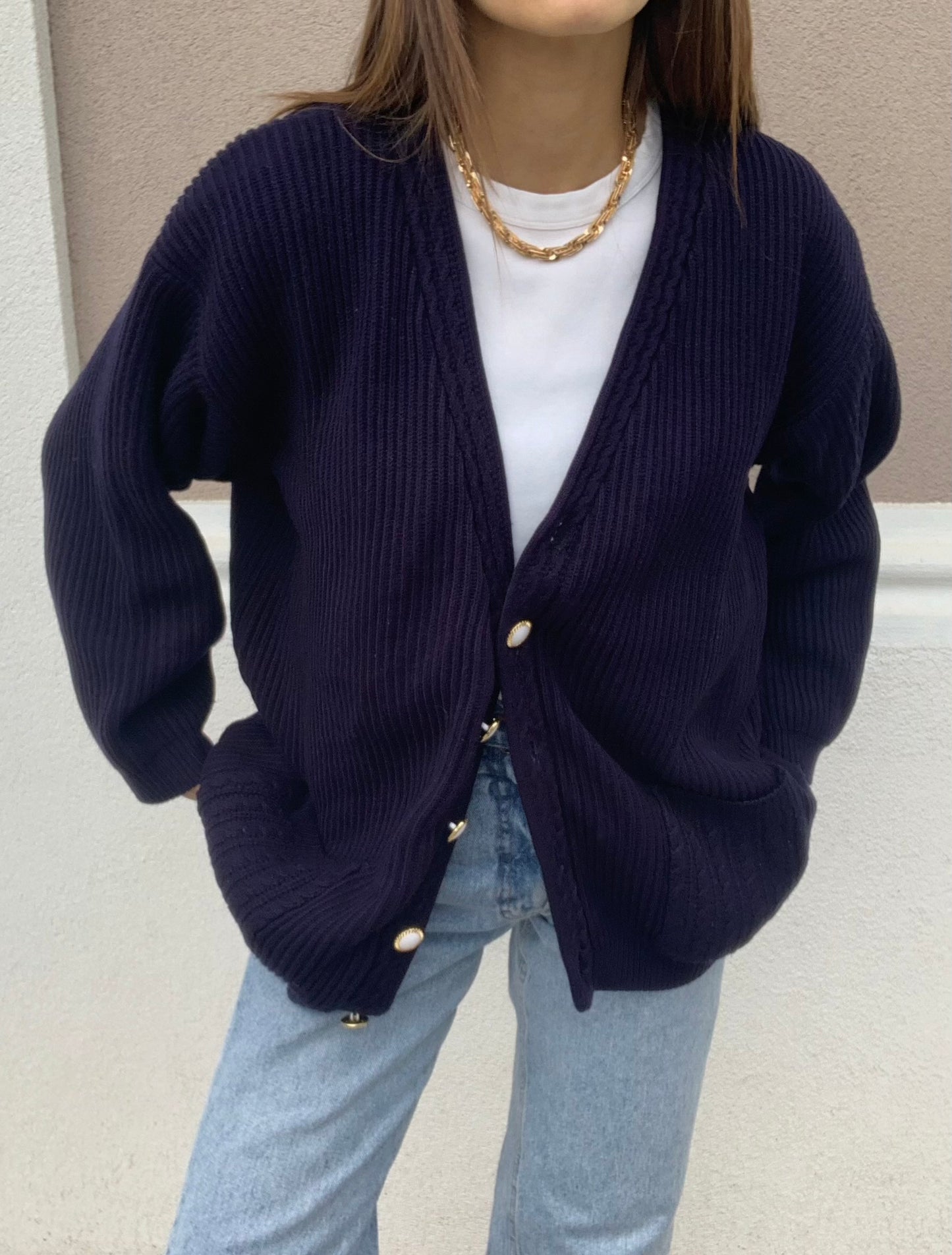 Vintage cashmere and wool cardigan