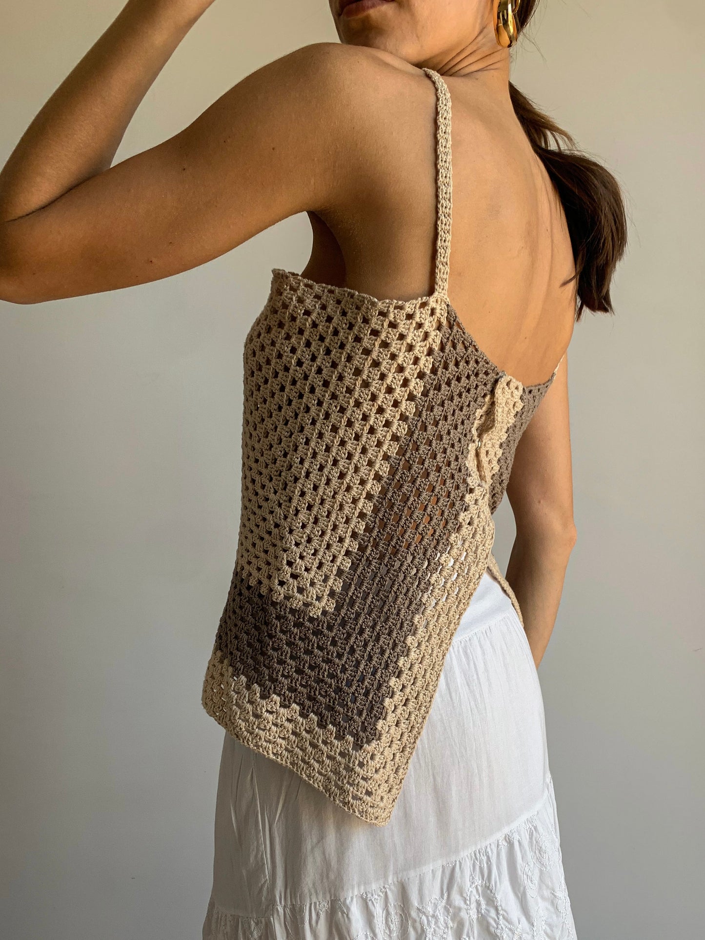 Crochet cappuccino top