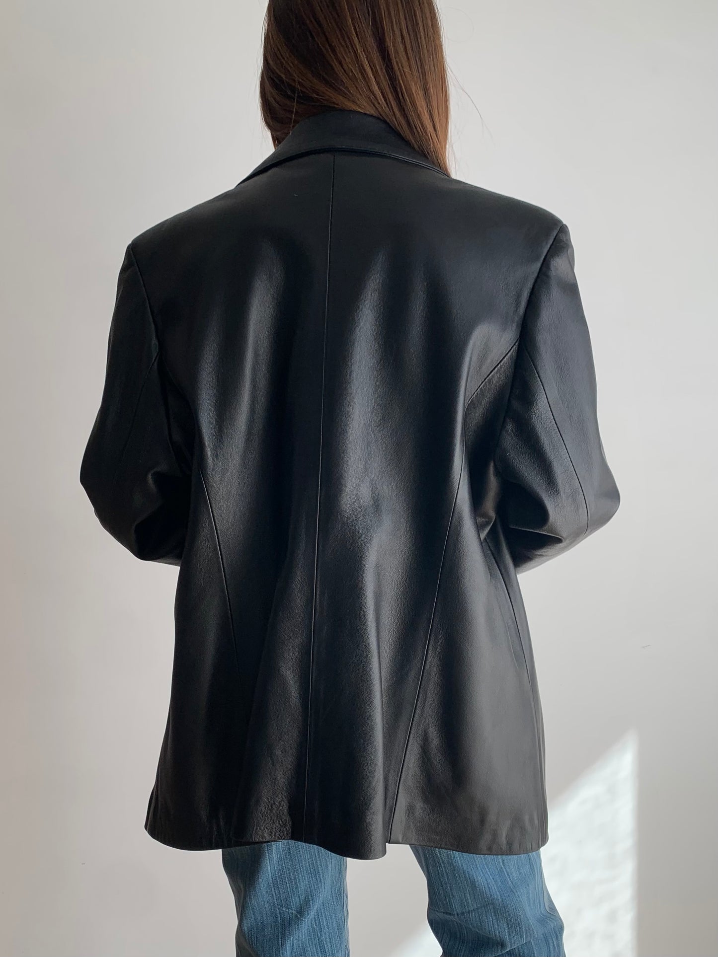 Black leather jacket