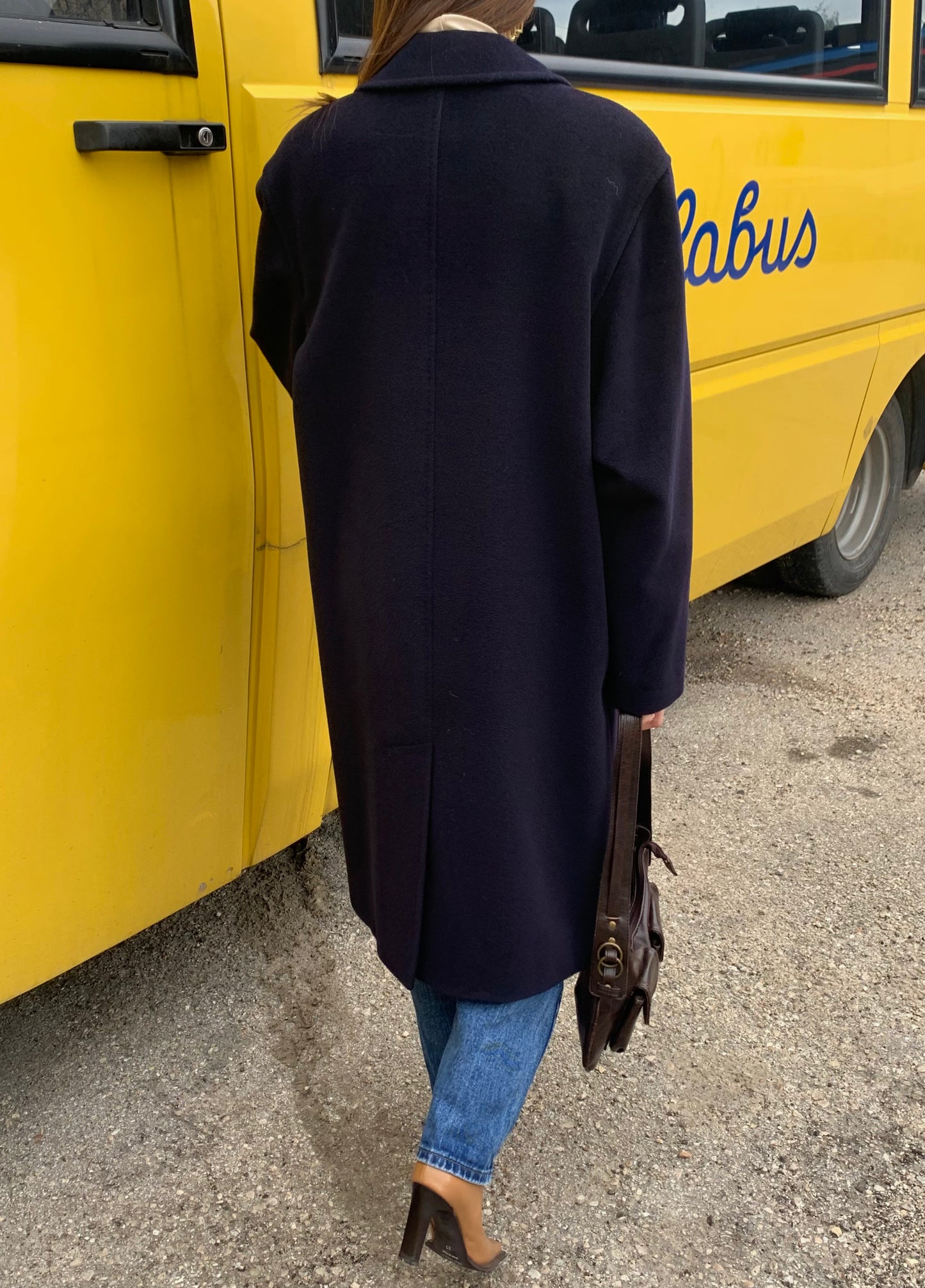 Vintage navy double-breasted coat