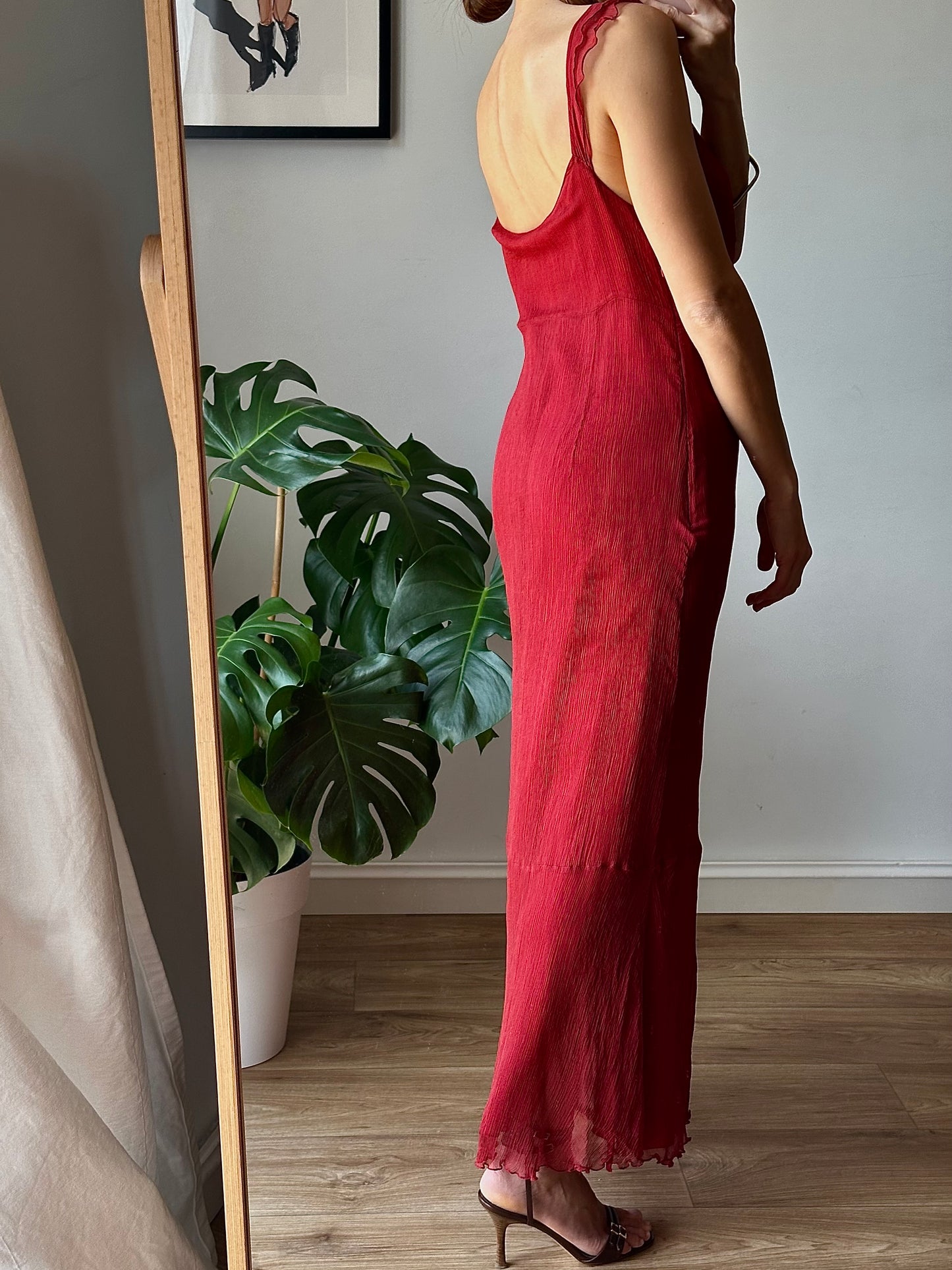 Silk red dress