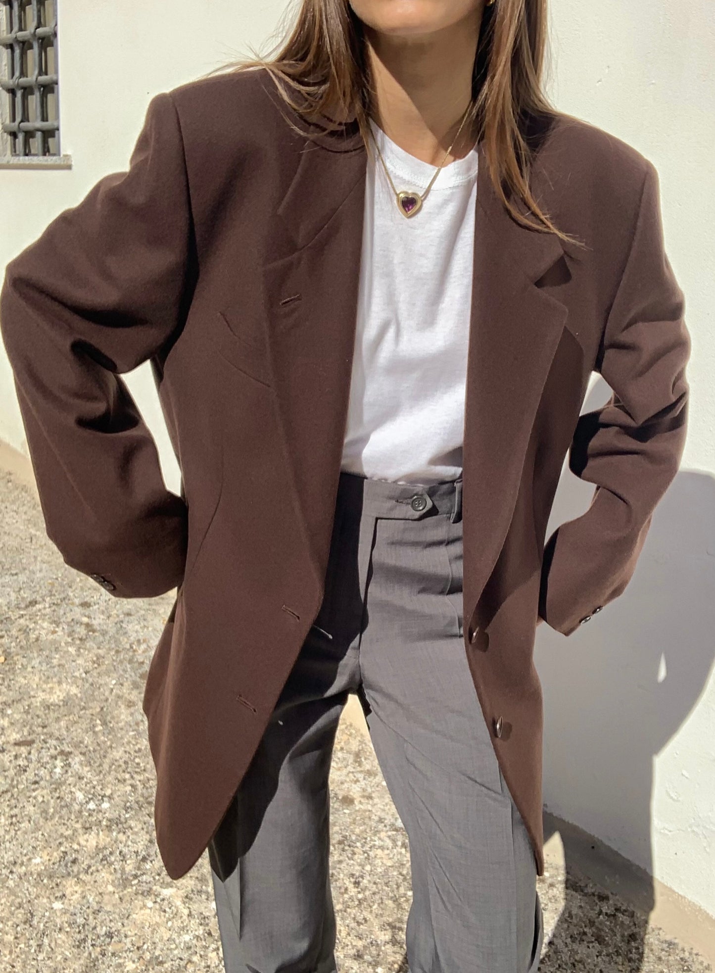 Vintage dark choco blazer