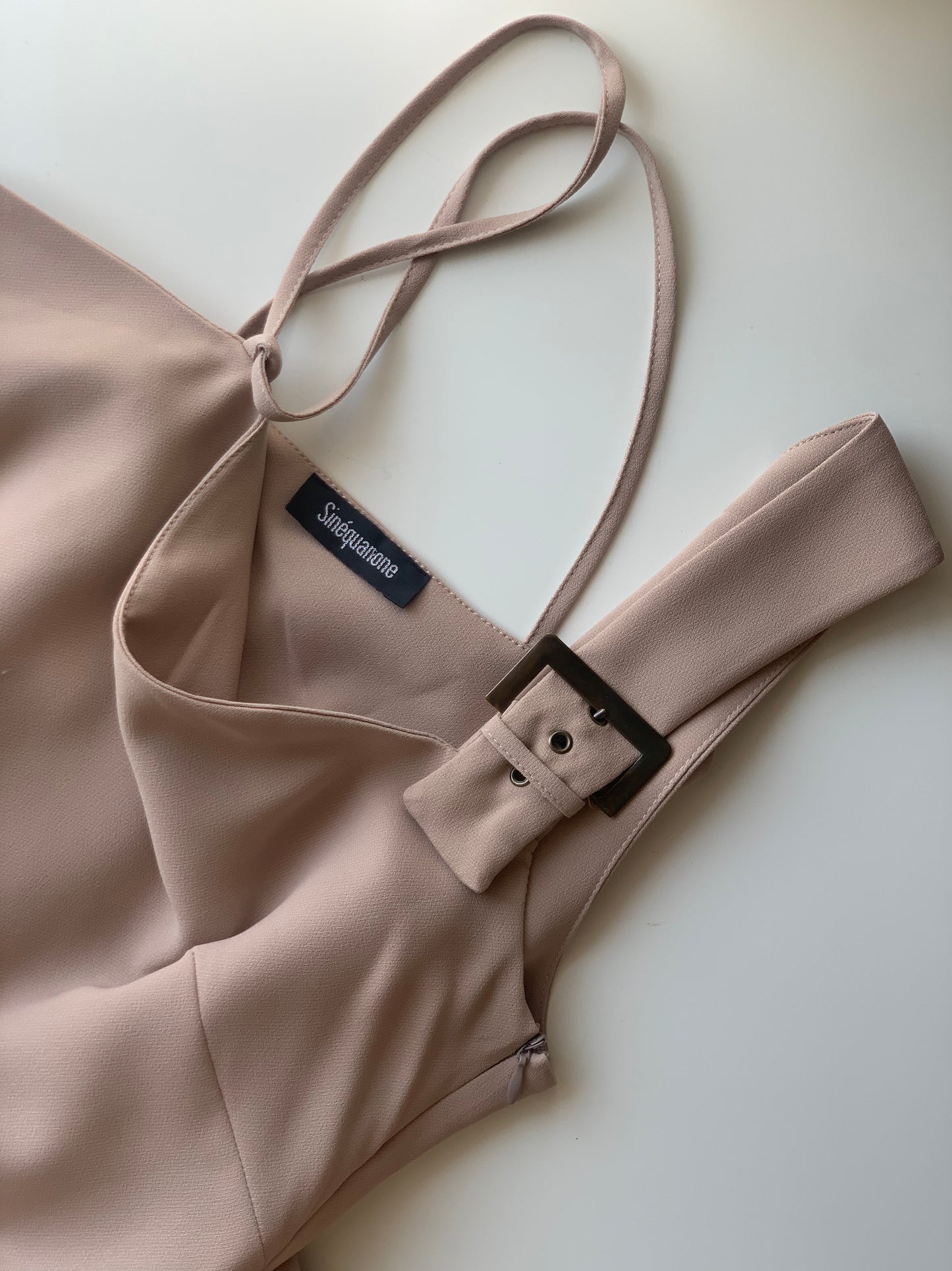 Asymmetric sand dress