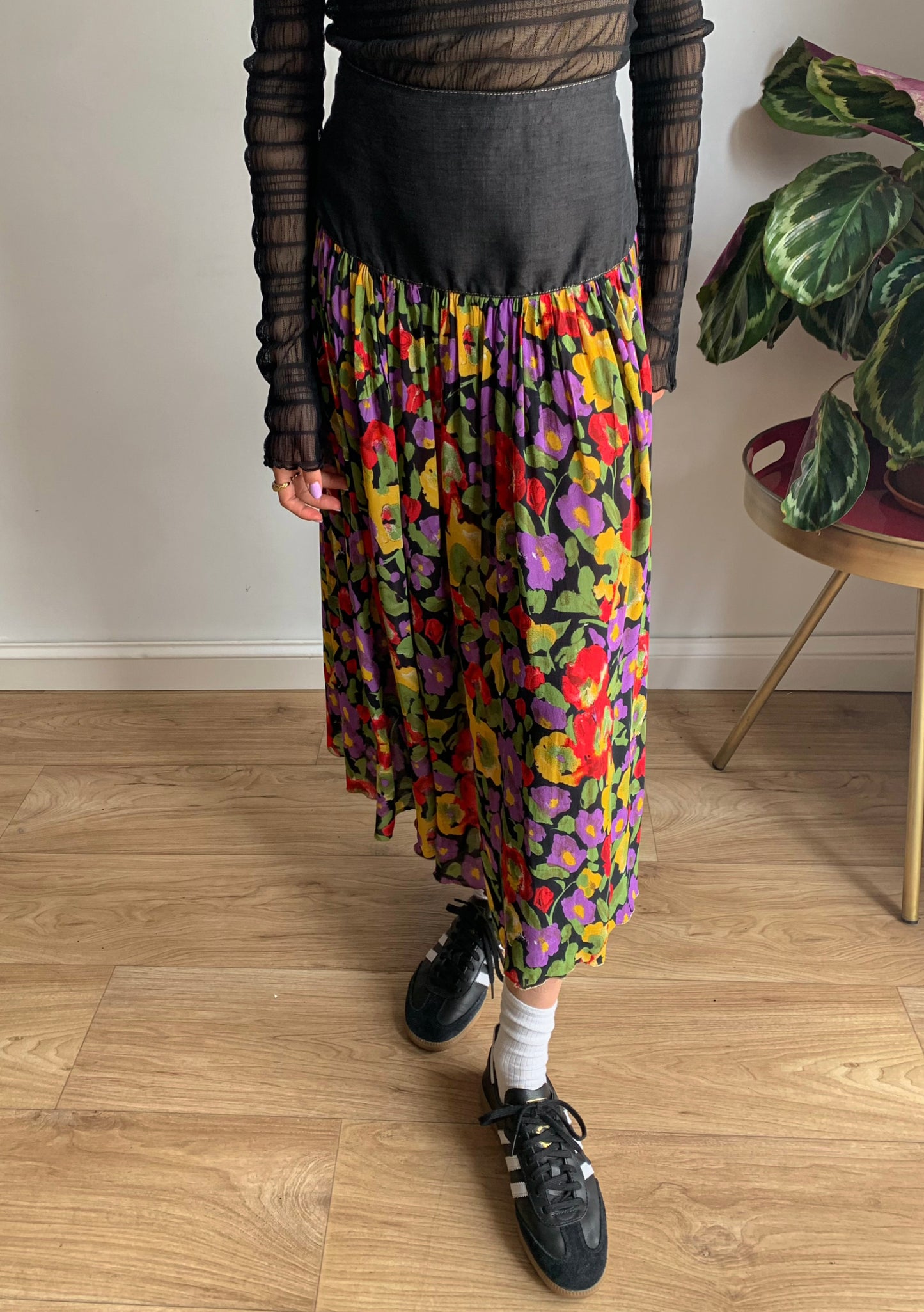 Floral maxi skirt