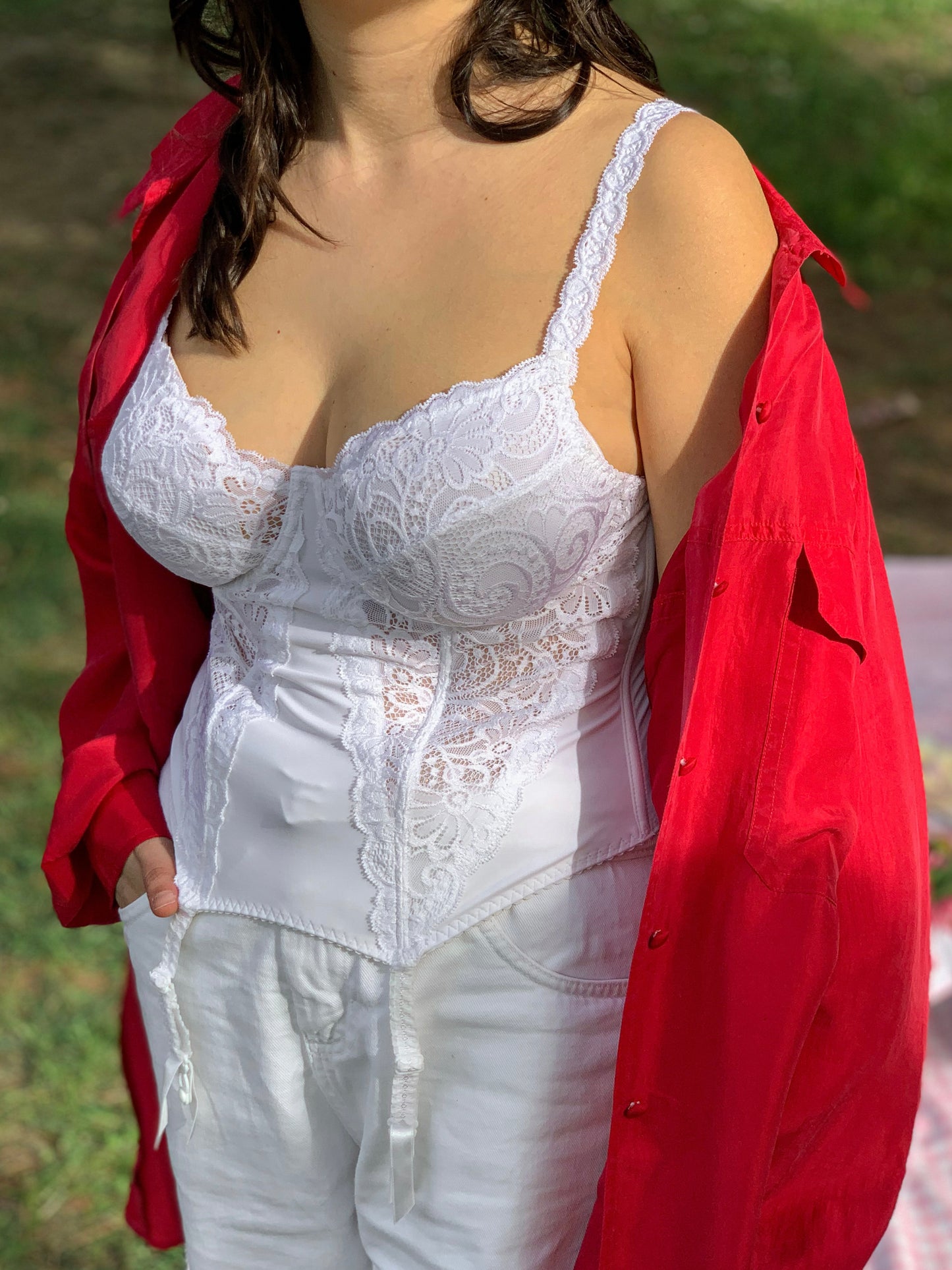 Vintage lace bustier