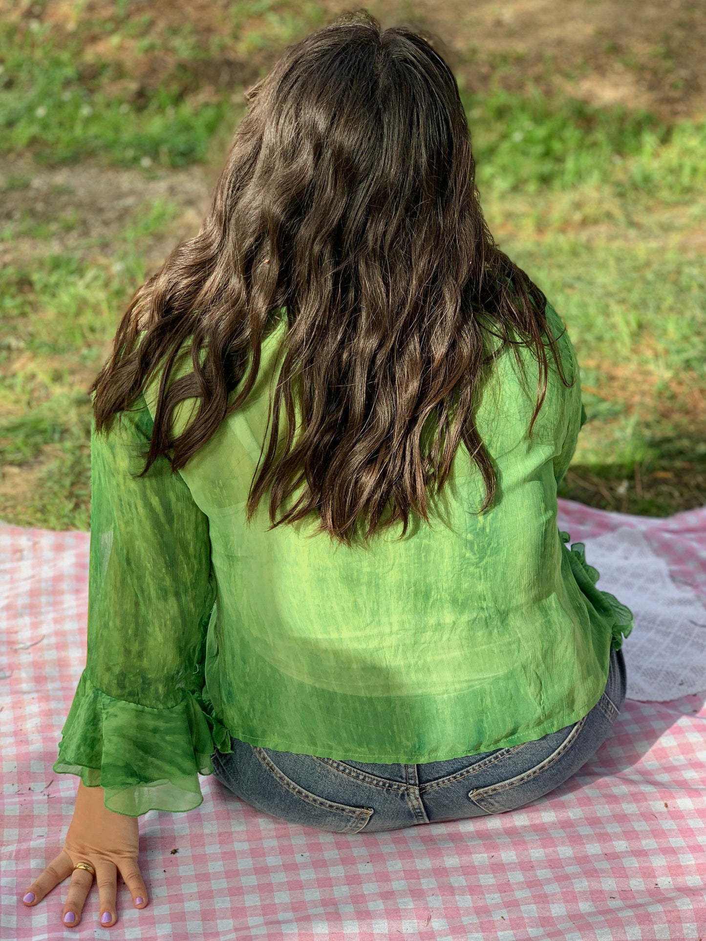 Vintage ruffled blouse