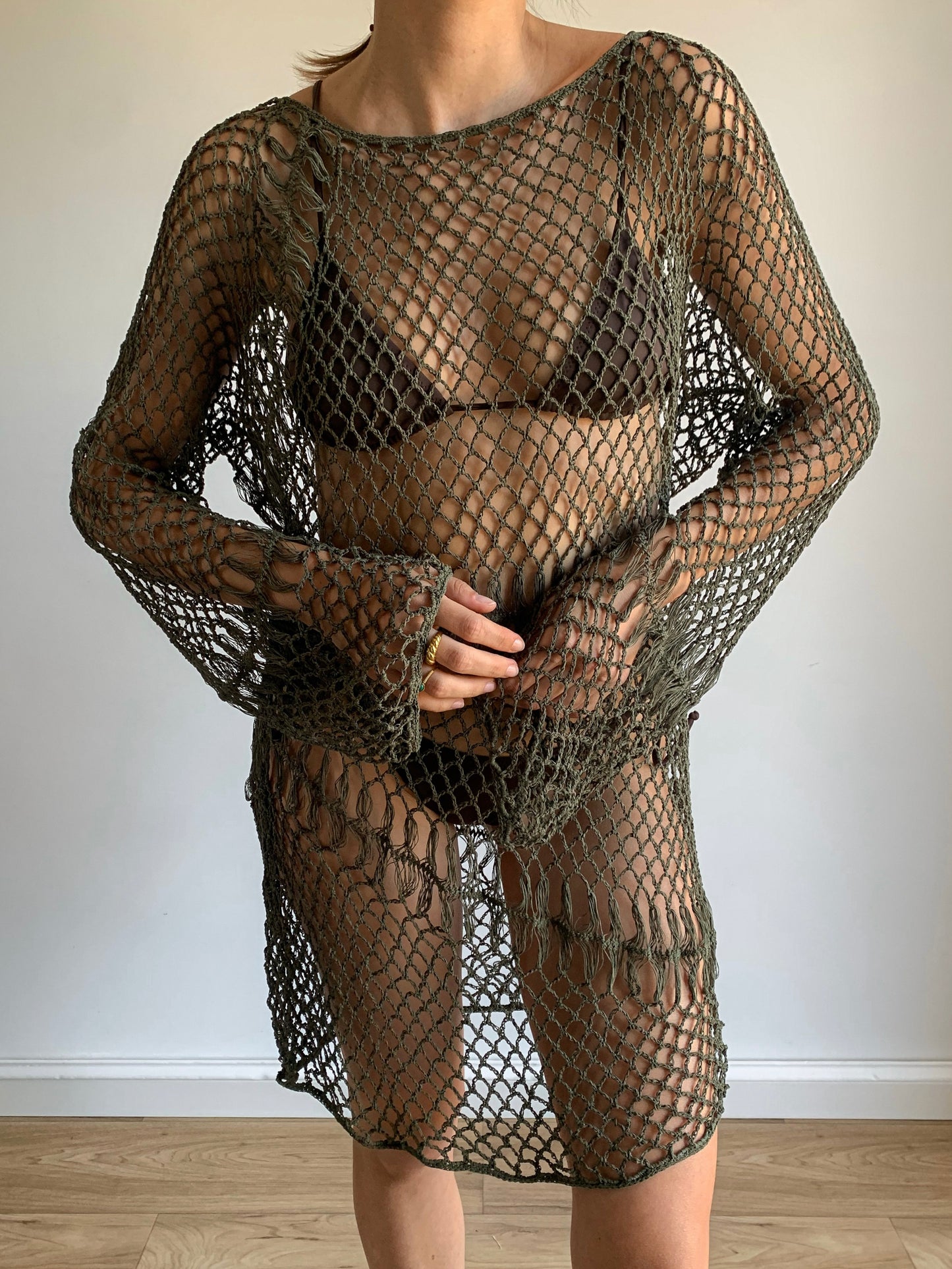 Crochet beach cover-up