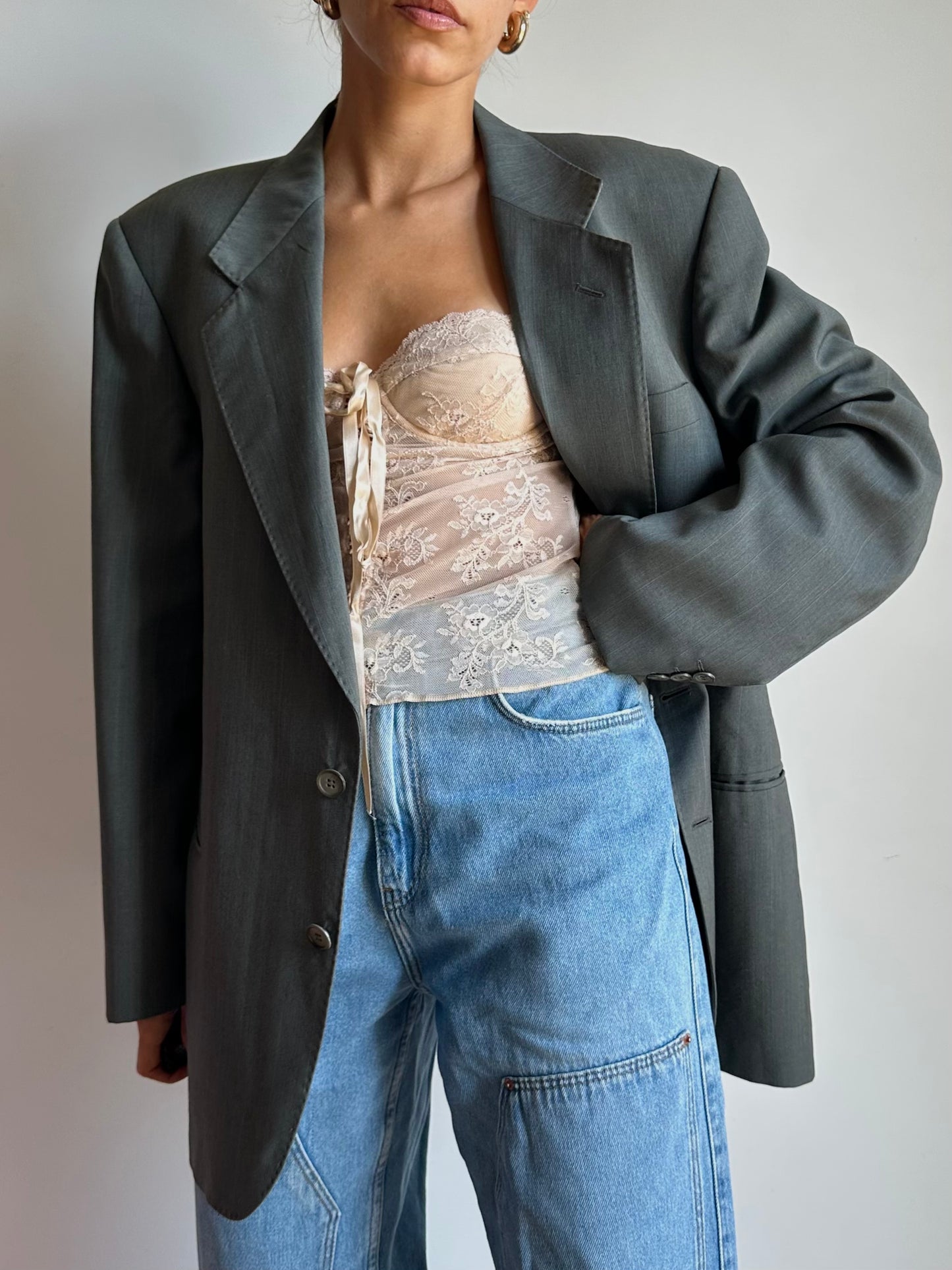 Gessato blazer