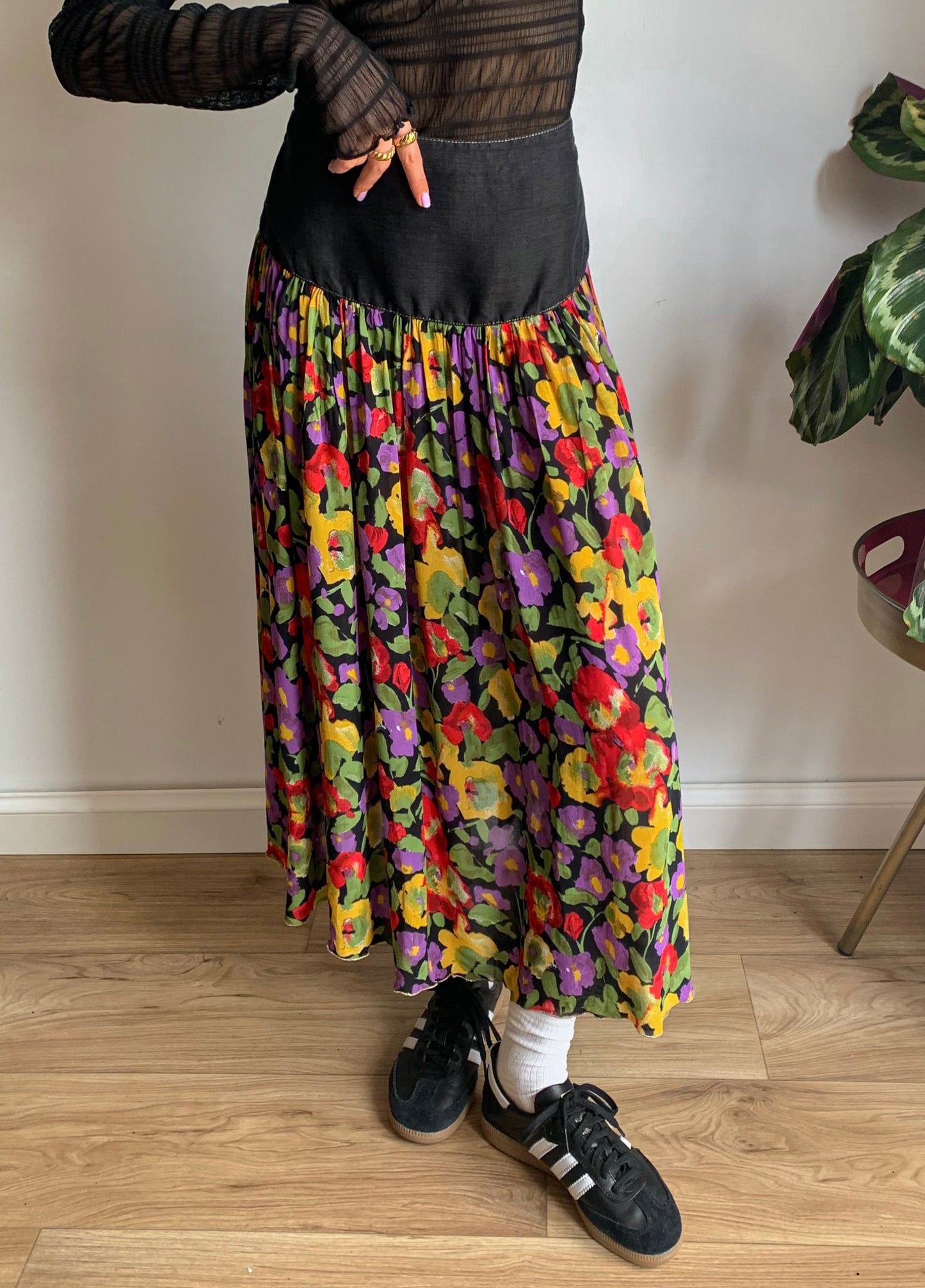 Floral maxi skirt