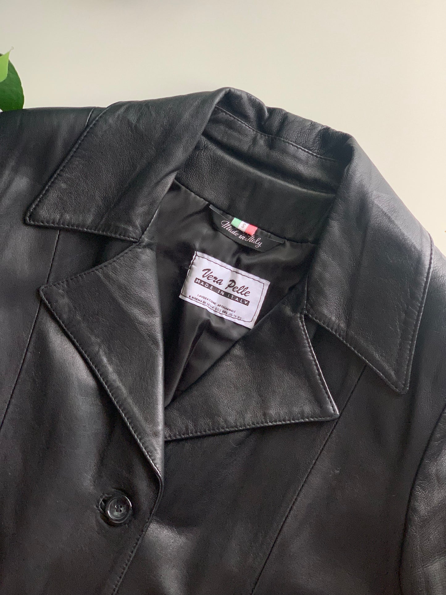 Genuine leather black jacket