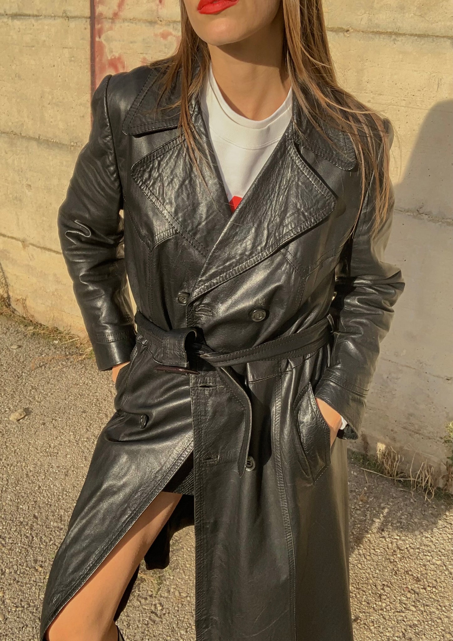 Vintage double-breasted trench coat