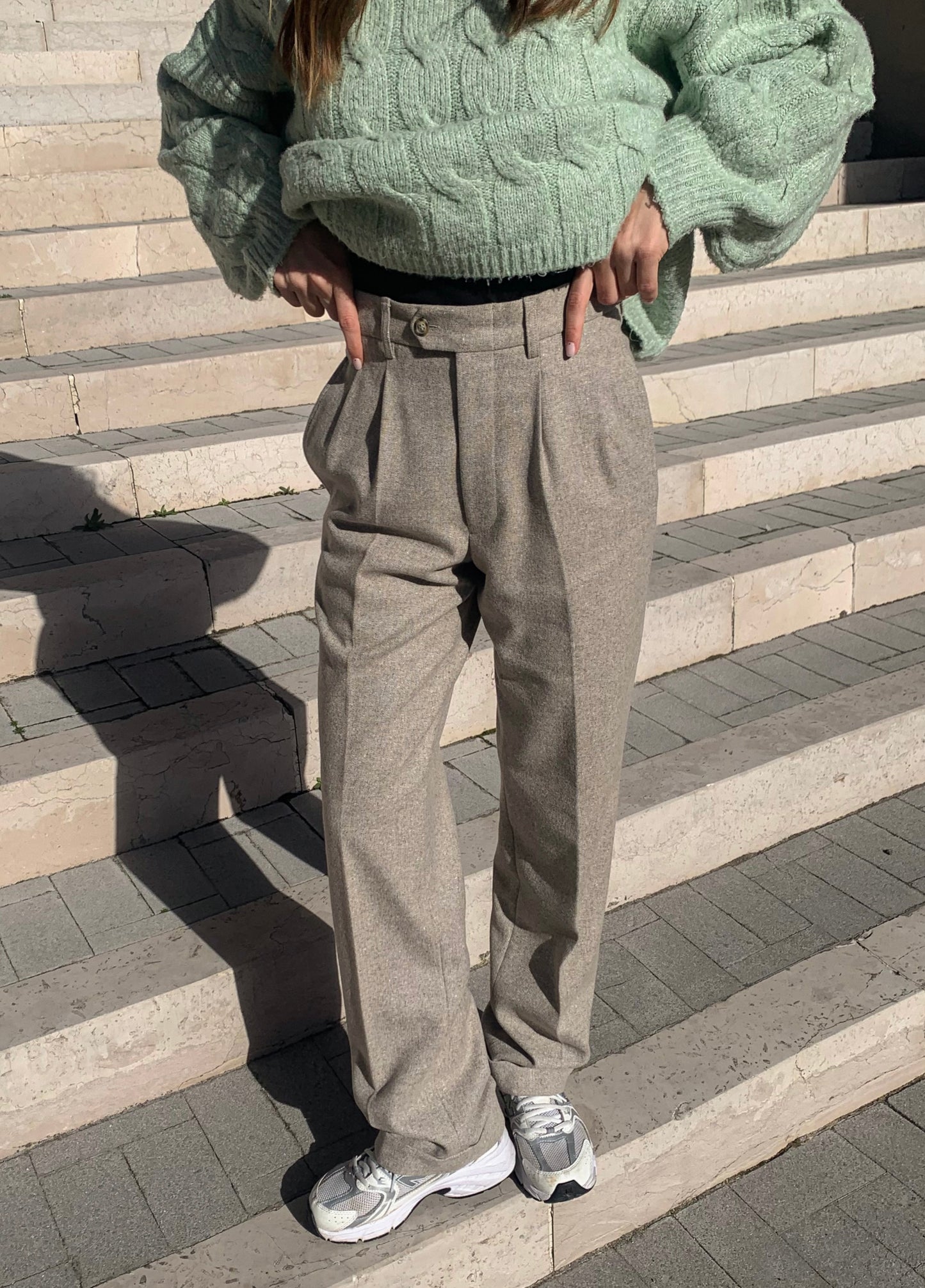 Vintage stone grey dad pants
