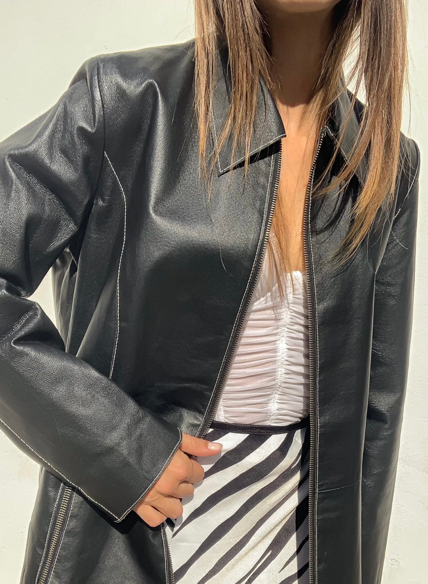 Vintage minimal structured jacket