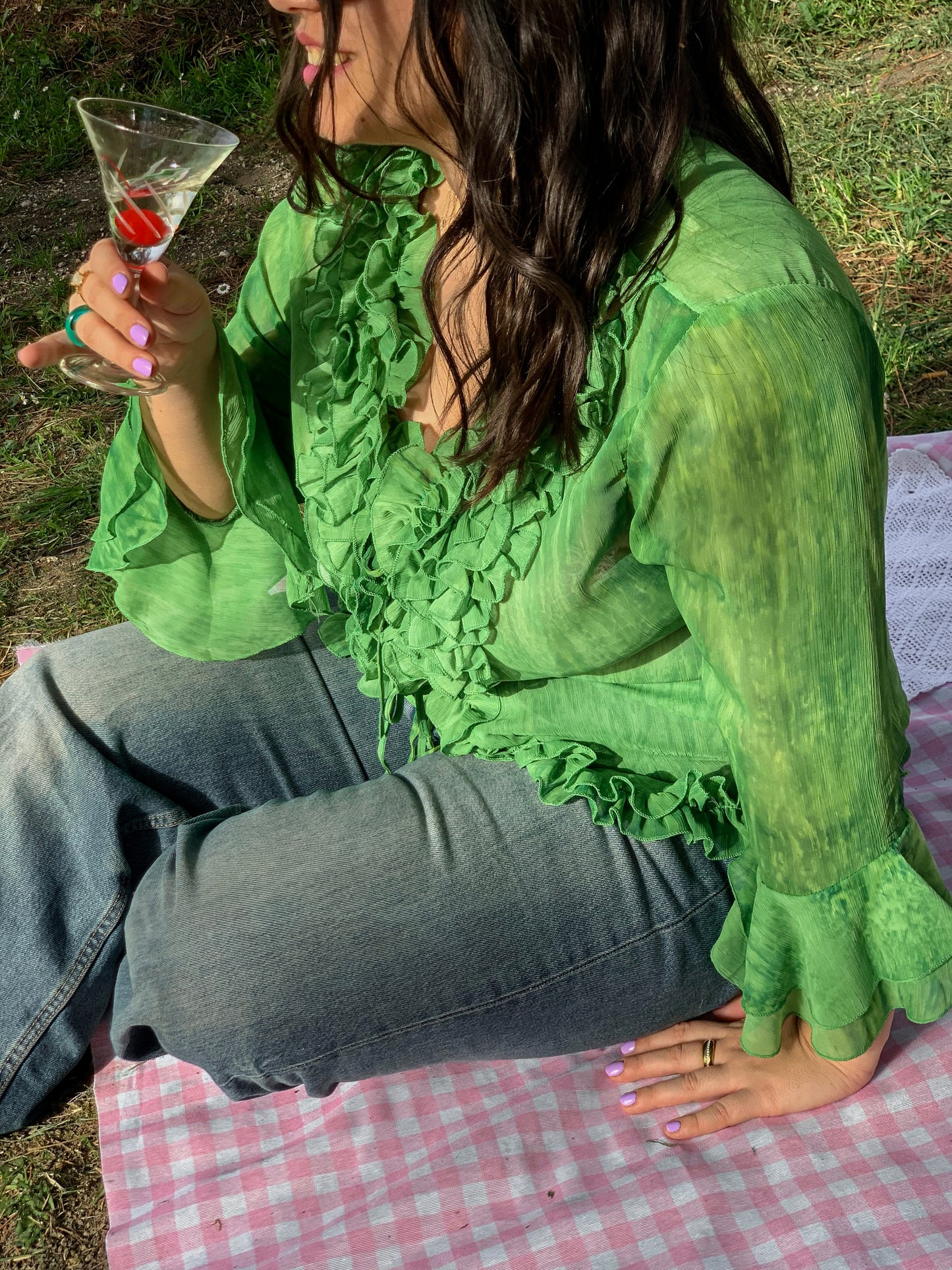 Vintage ruffled blouse