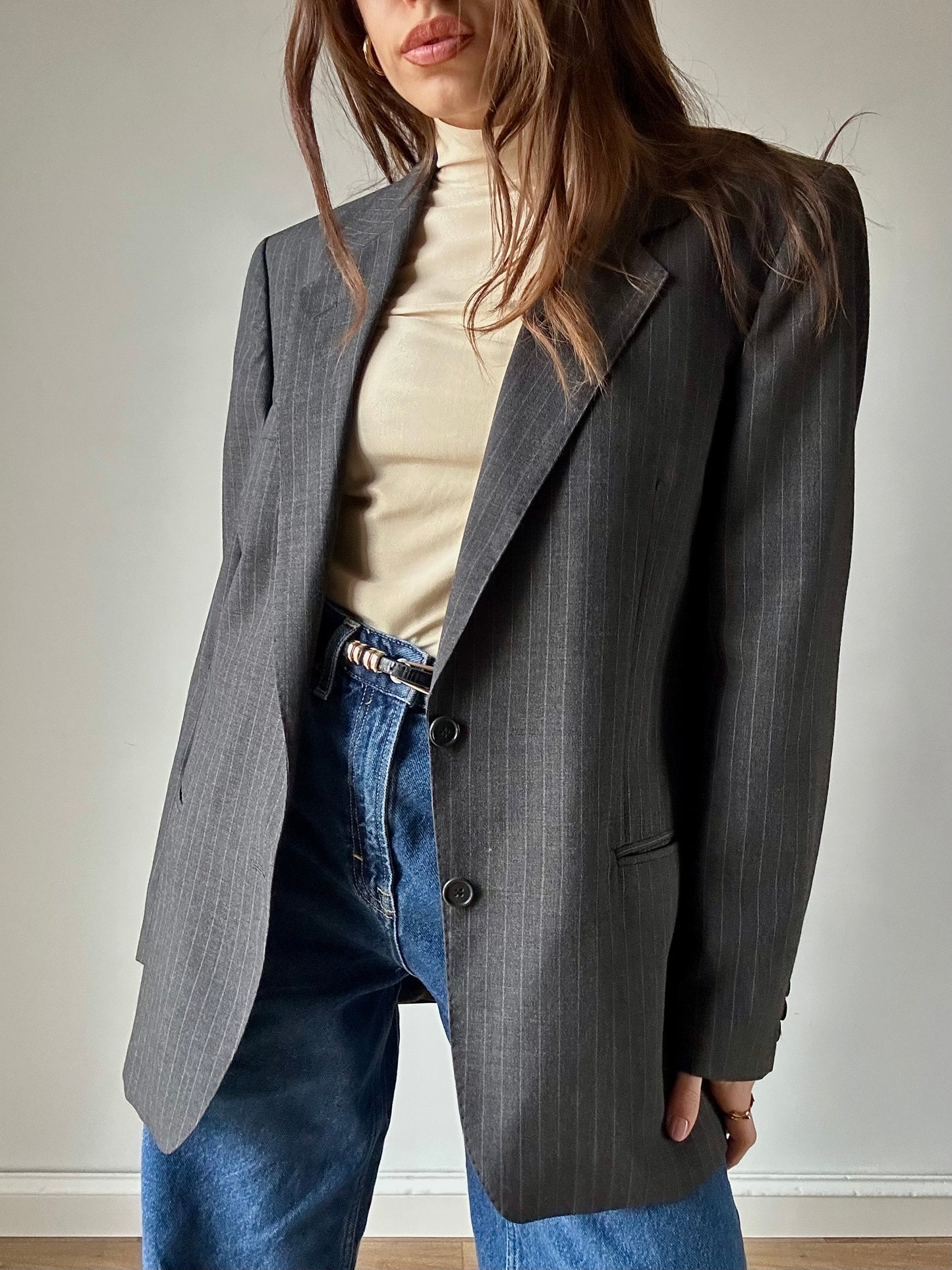 Gessato blazer