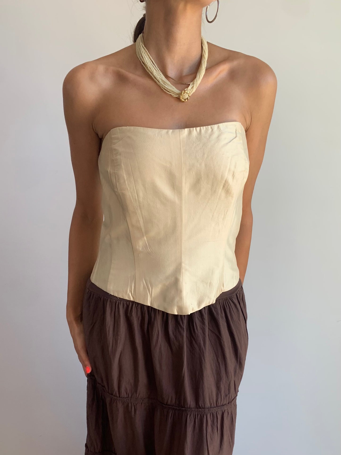 Gold bustier