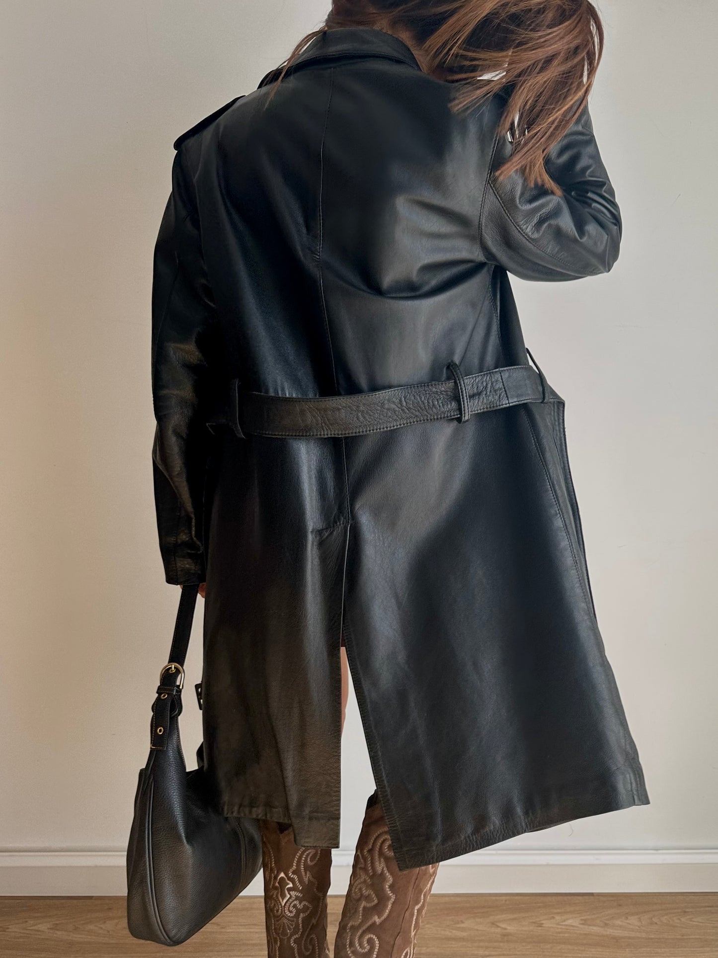 Leather trench