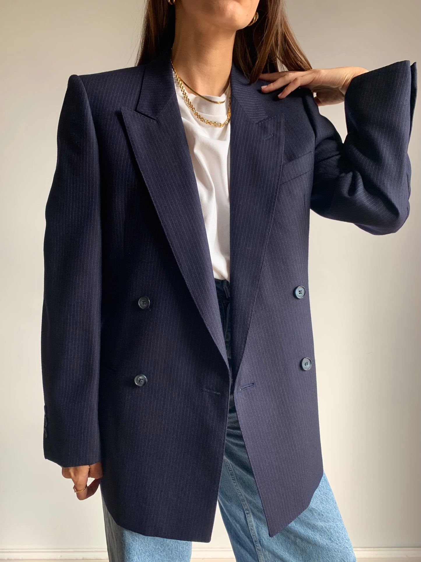 Micro gessato navy