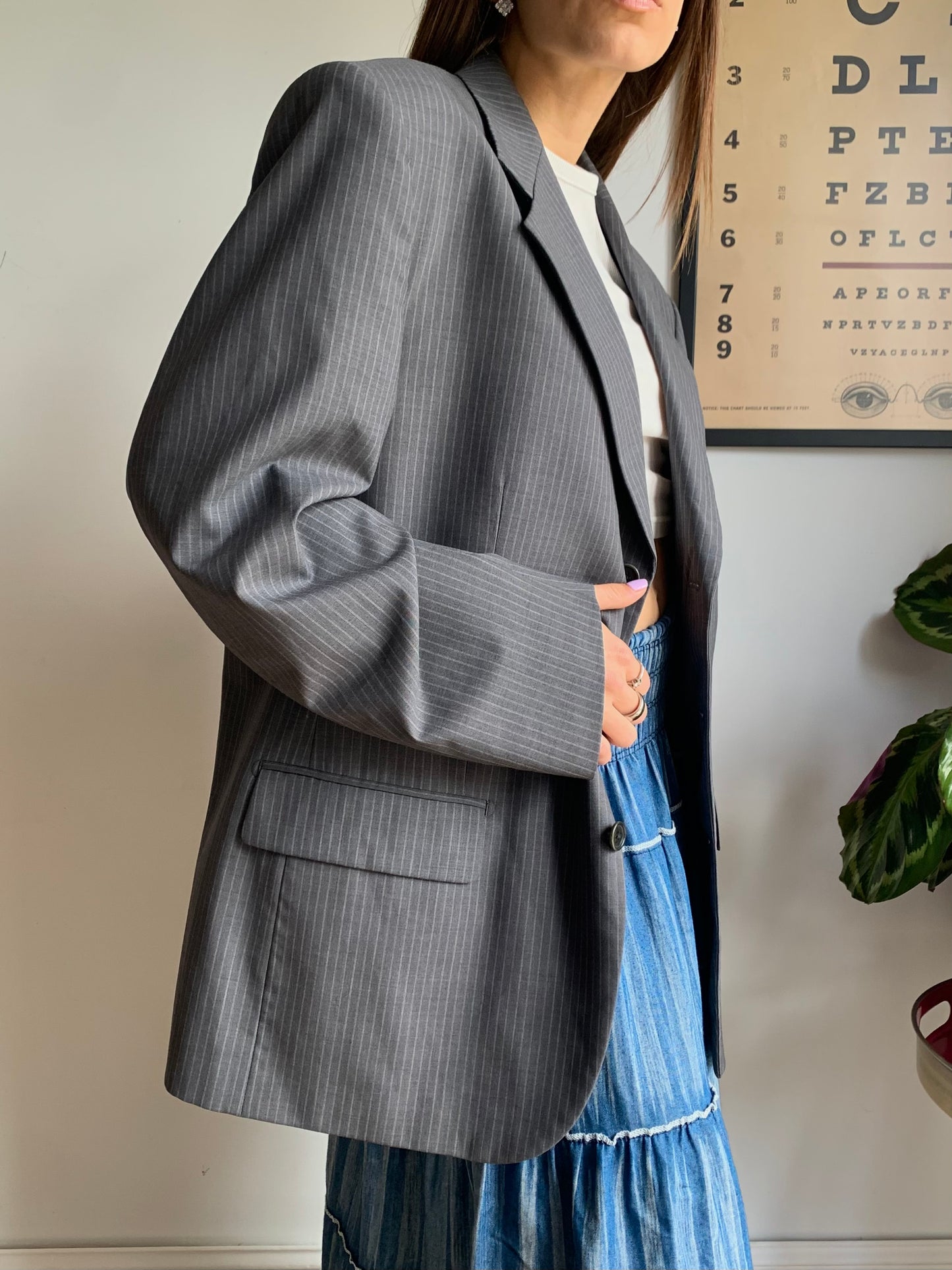 Vintage gessato blazer