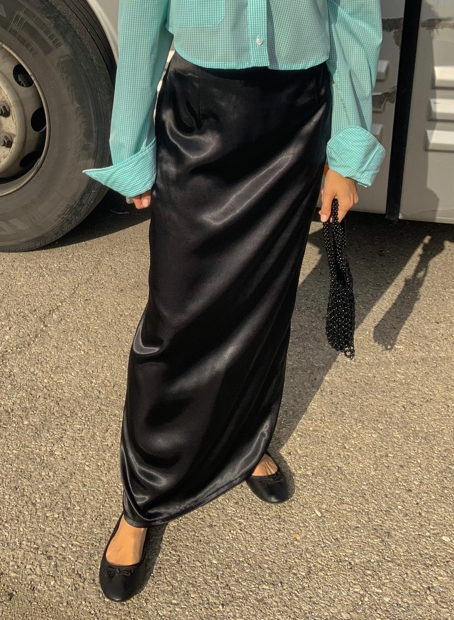 Vintage minimal maxi skirt