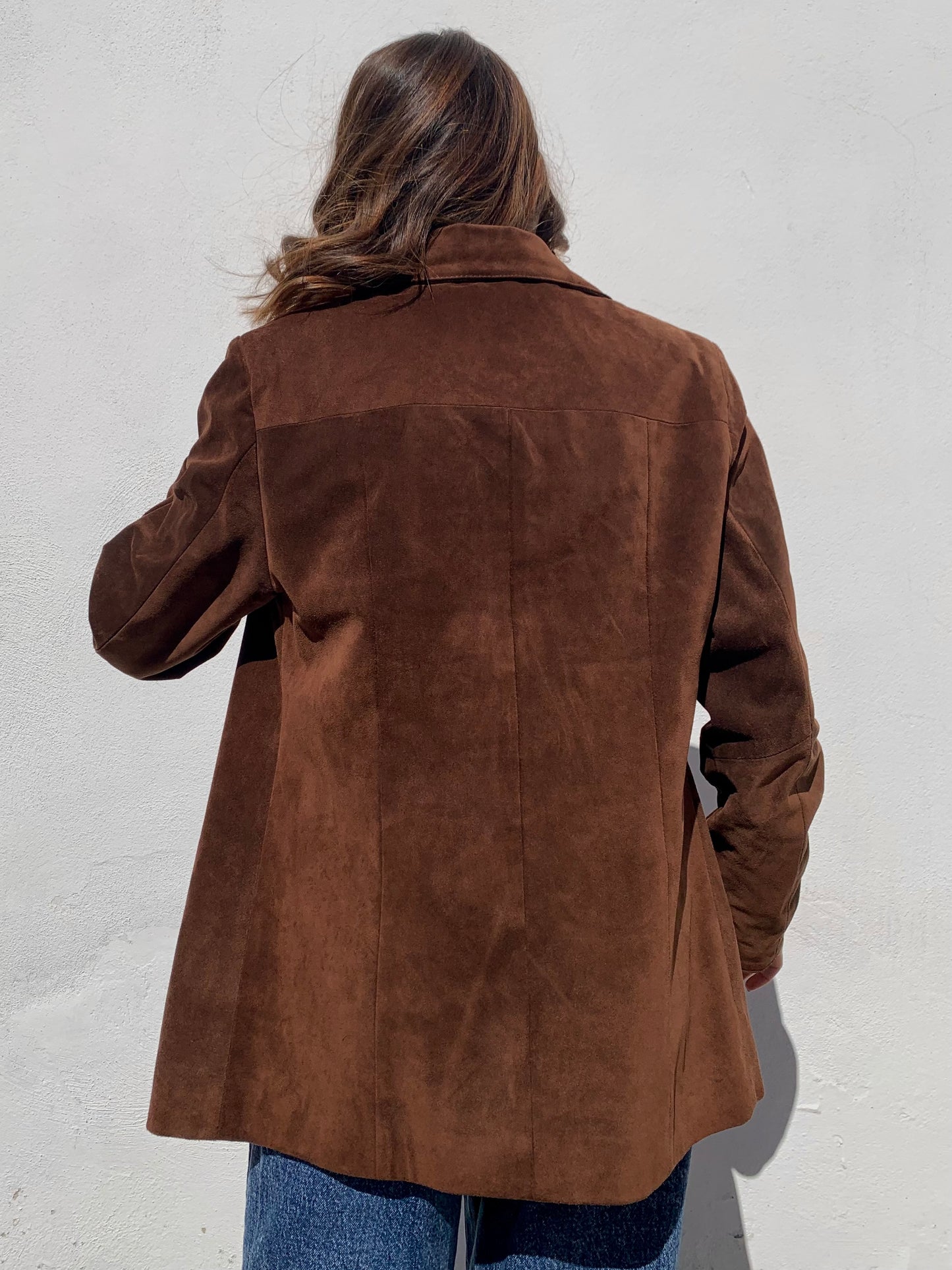 Vintage brown suede blazer