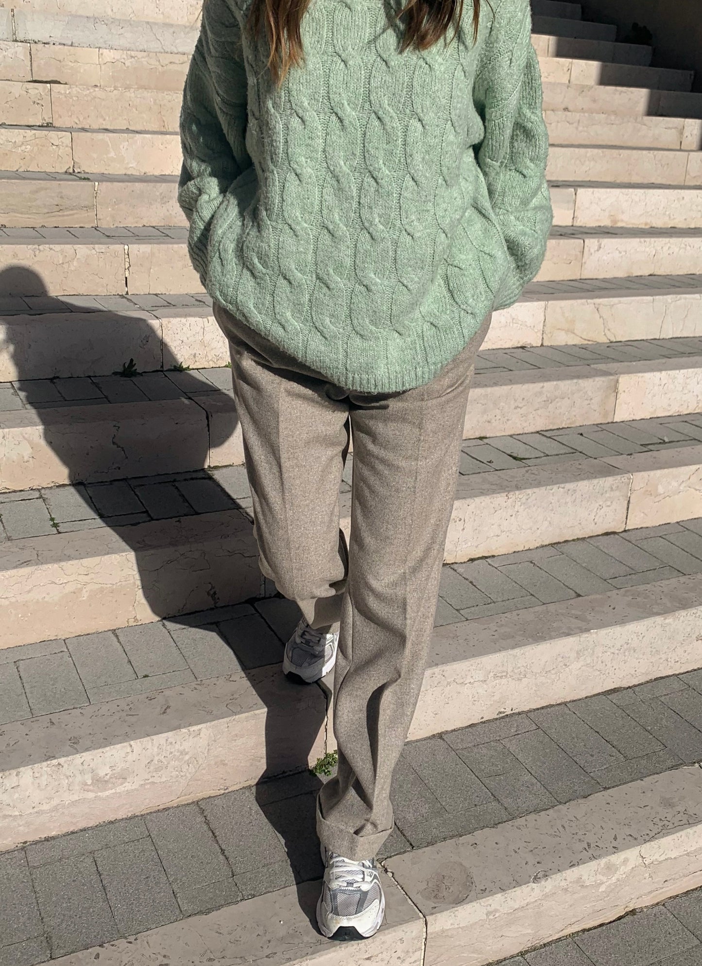 Vintage stone grey dad pants