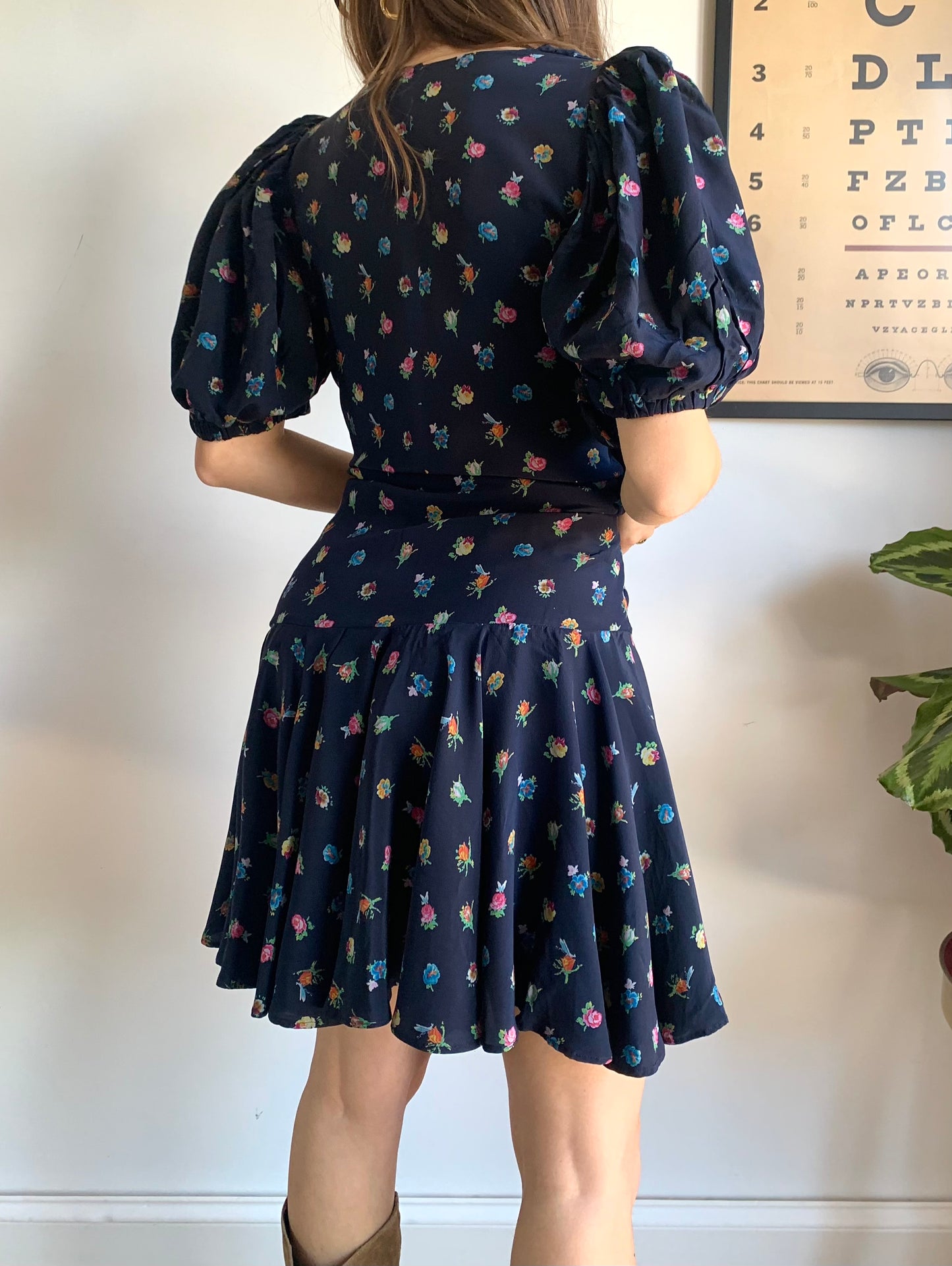 Vintage floral print dress