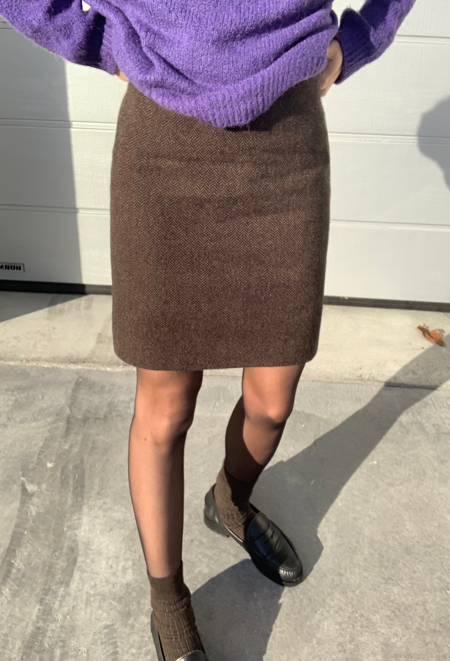 Vintage herringbone skirt