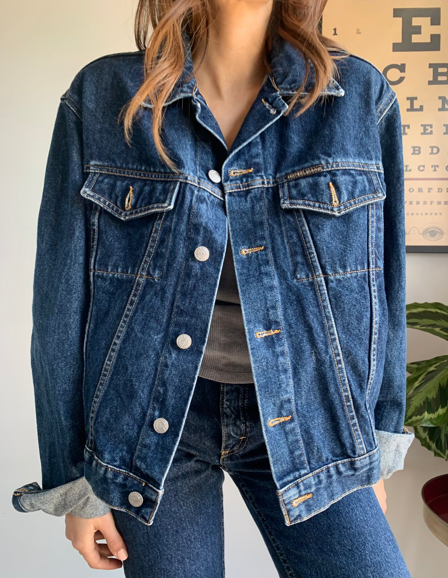 Dark wash denim jacket