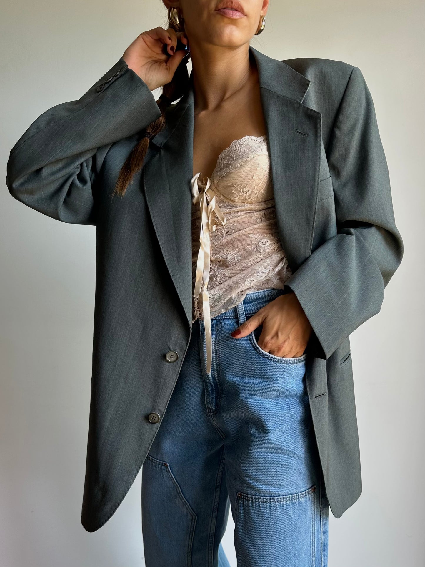 Gessato blazer