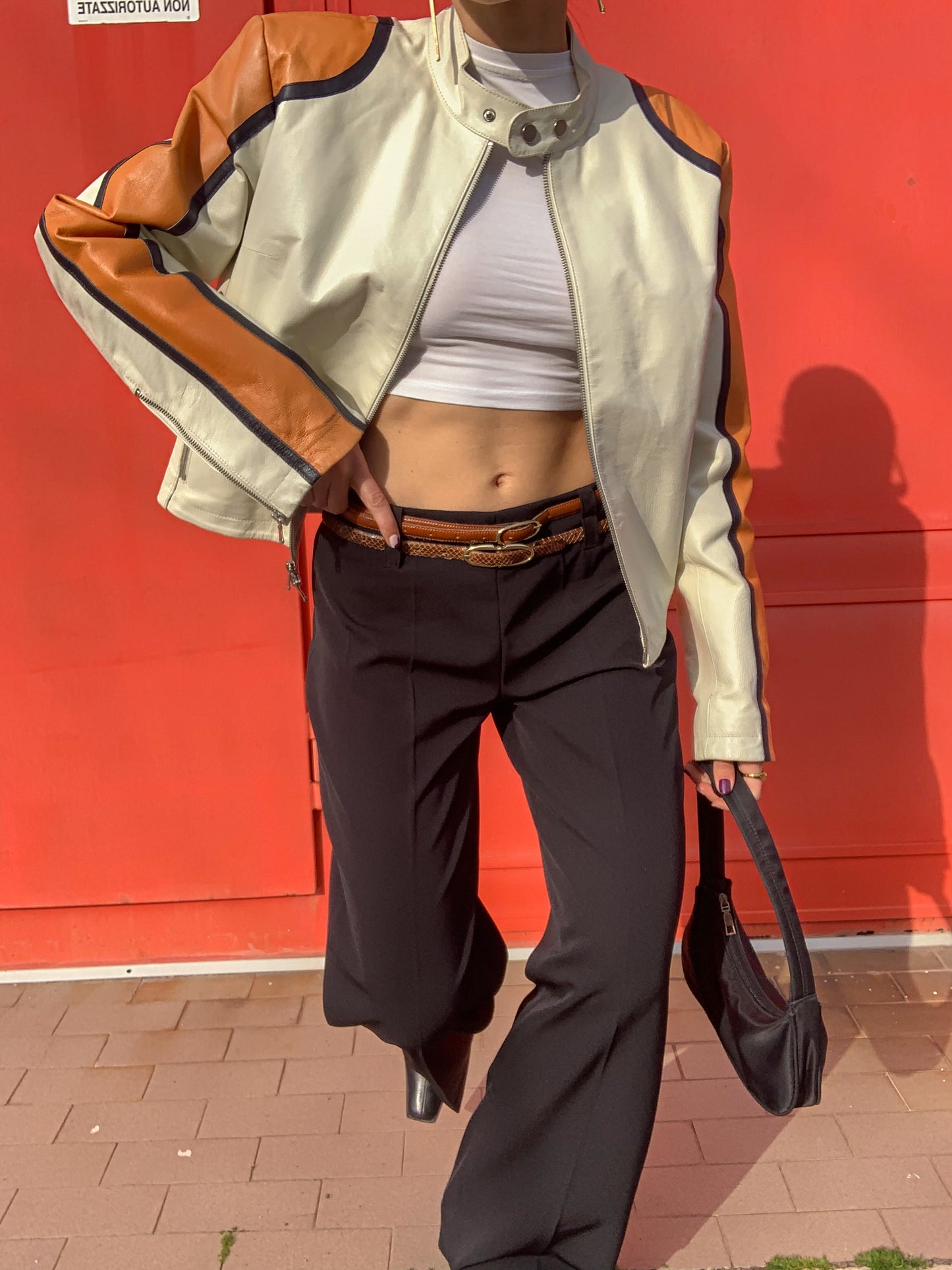 Vintage moto leather jacket