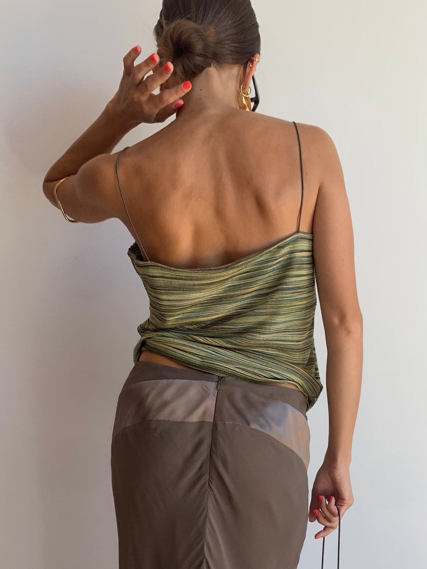 Golden striped top