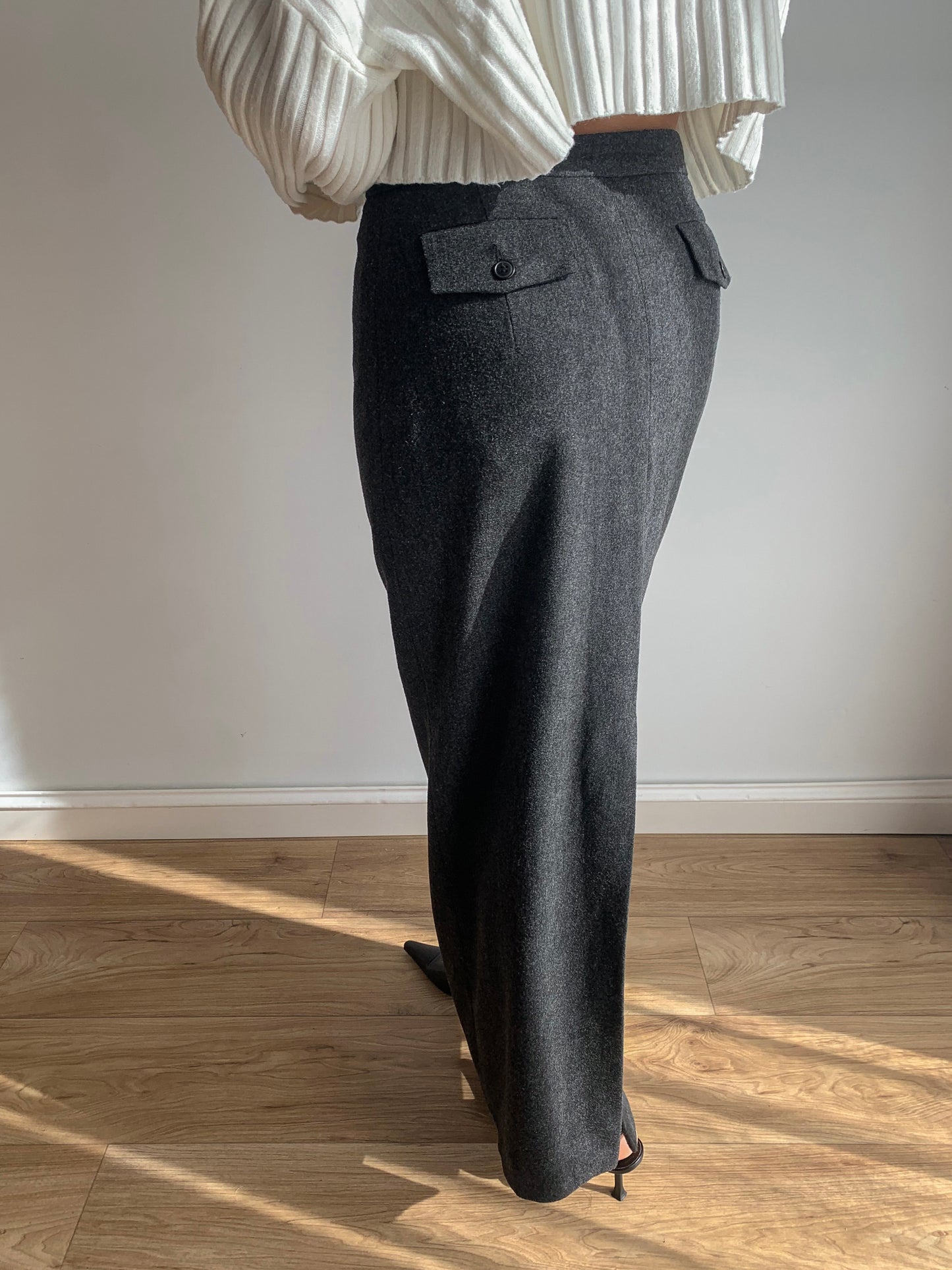 Wool maxi skirt