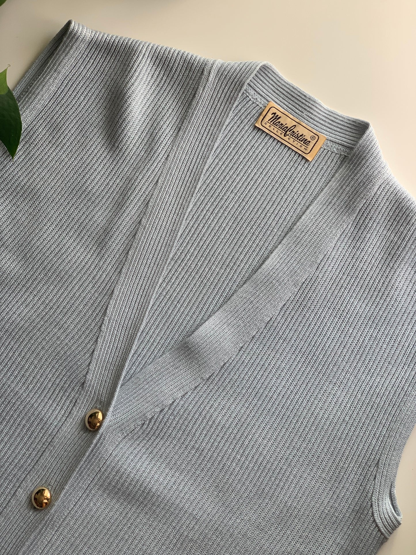 Pale blue vintage vest